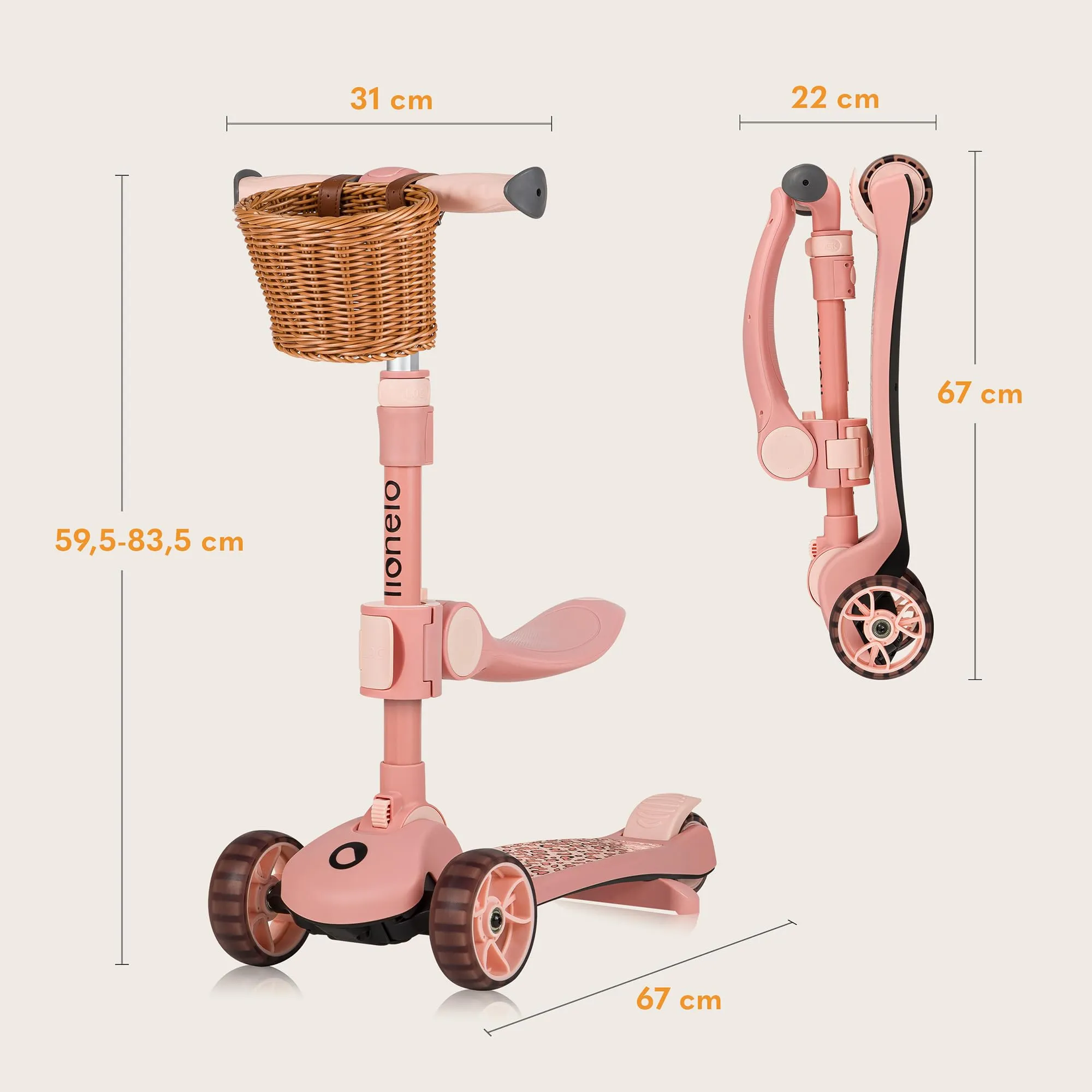 Lionelo Franky 2 in 1 Bicicletta e Monopattino per Bambini fino a 50 kg - immagine 9