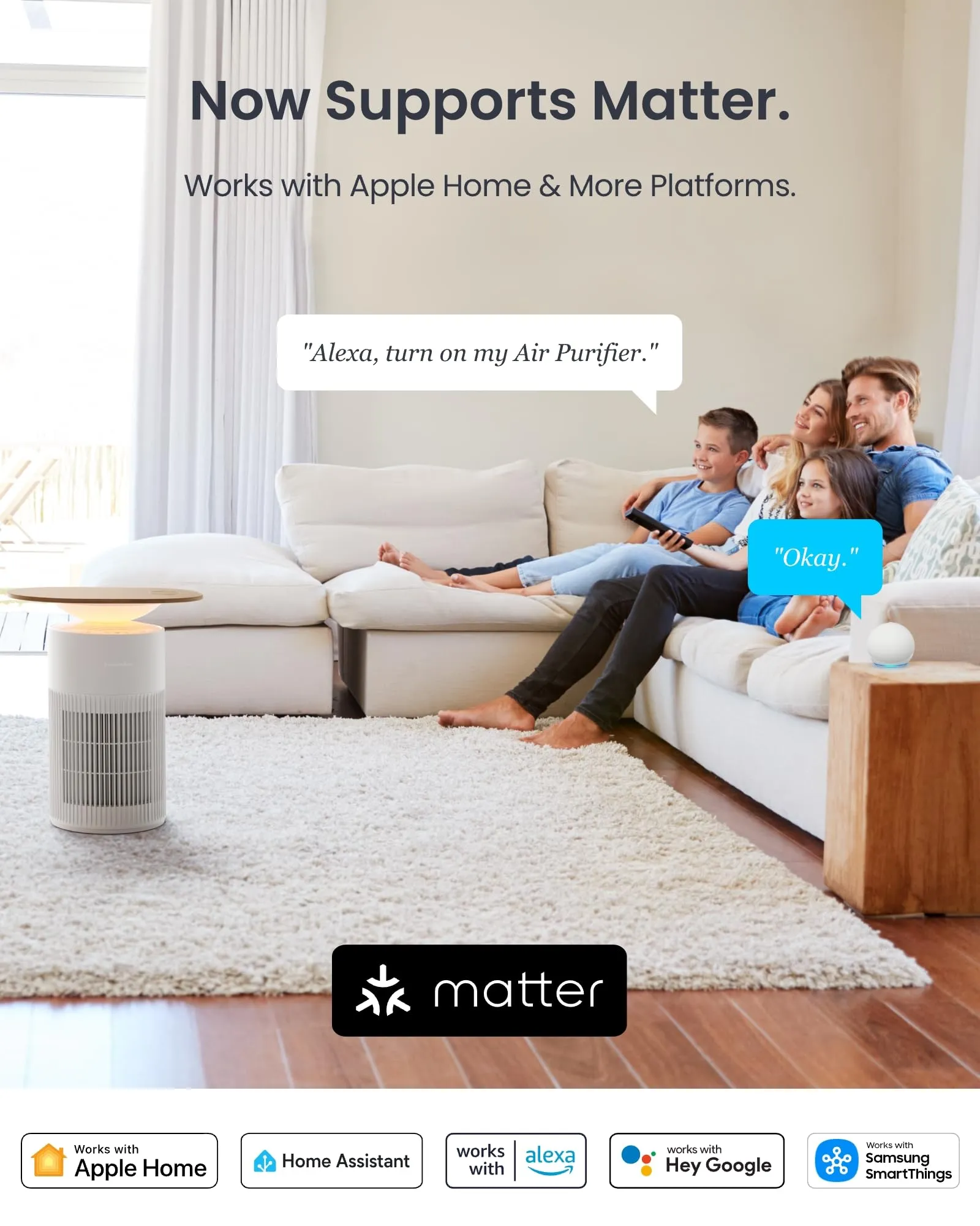 SwitchBot Purificatore d'aria con App, CADR 400m³/h, Filtro HEPA, Modalità Sonno 20dB, Bianco - immagine 2