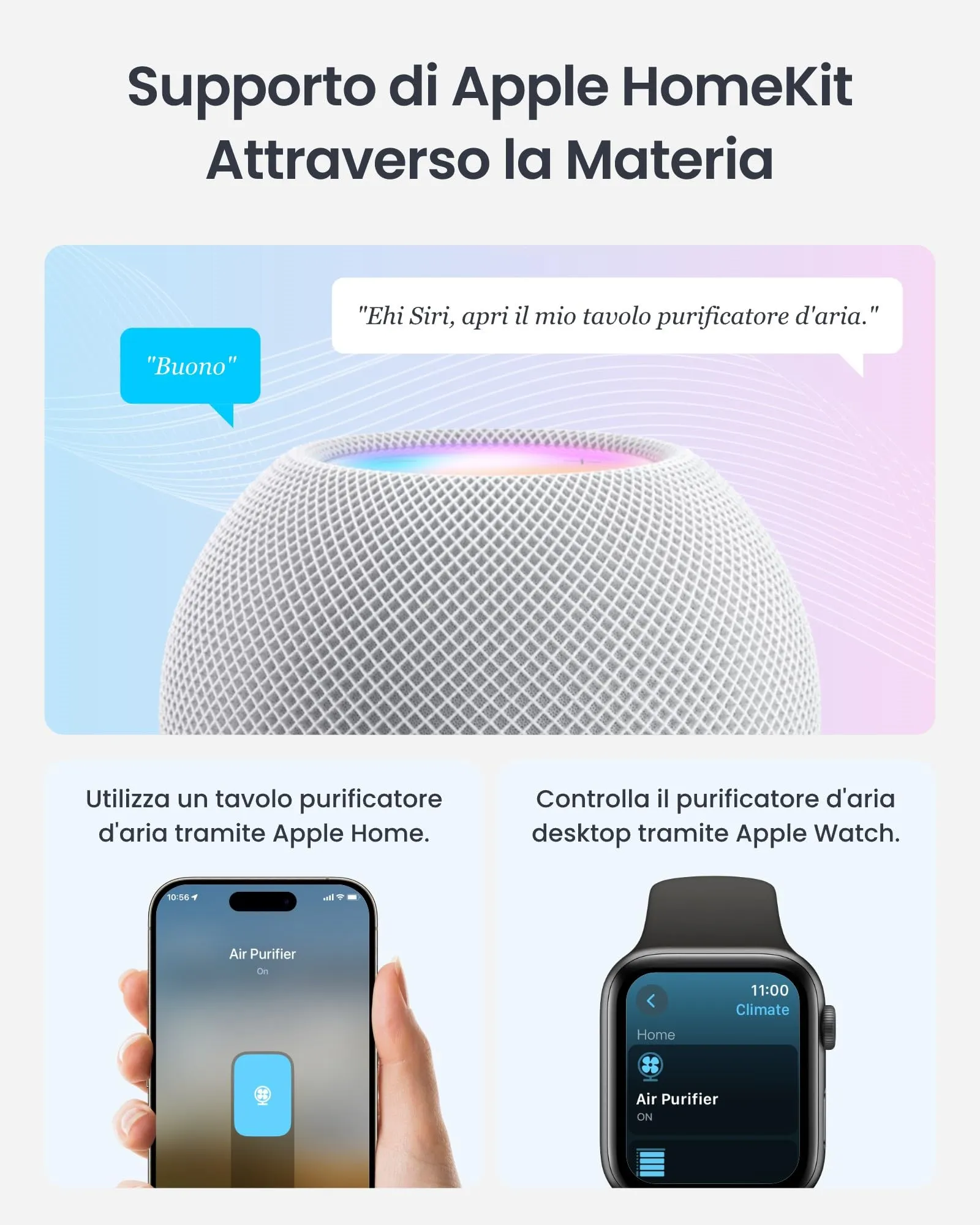 SwitchBot Purificatore d'aria con App, CADR 400m³/h, Filtro HEPA, Luce Notturna - immagine 4
