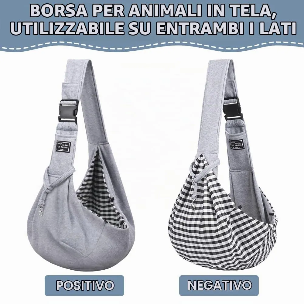 Adiwo Borsa da Viaggio per Cani e Gatti, Reversibile e Regolabile, fino a 7.5 kg - immagine 4