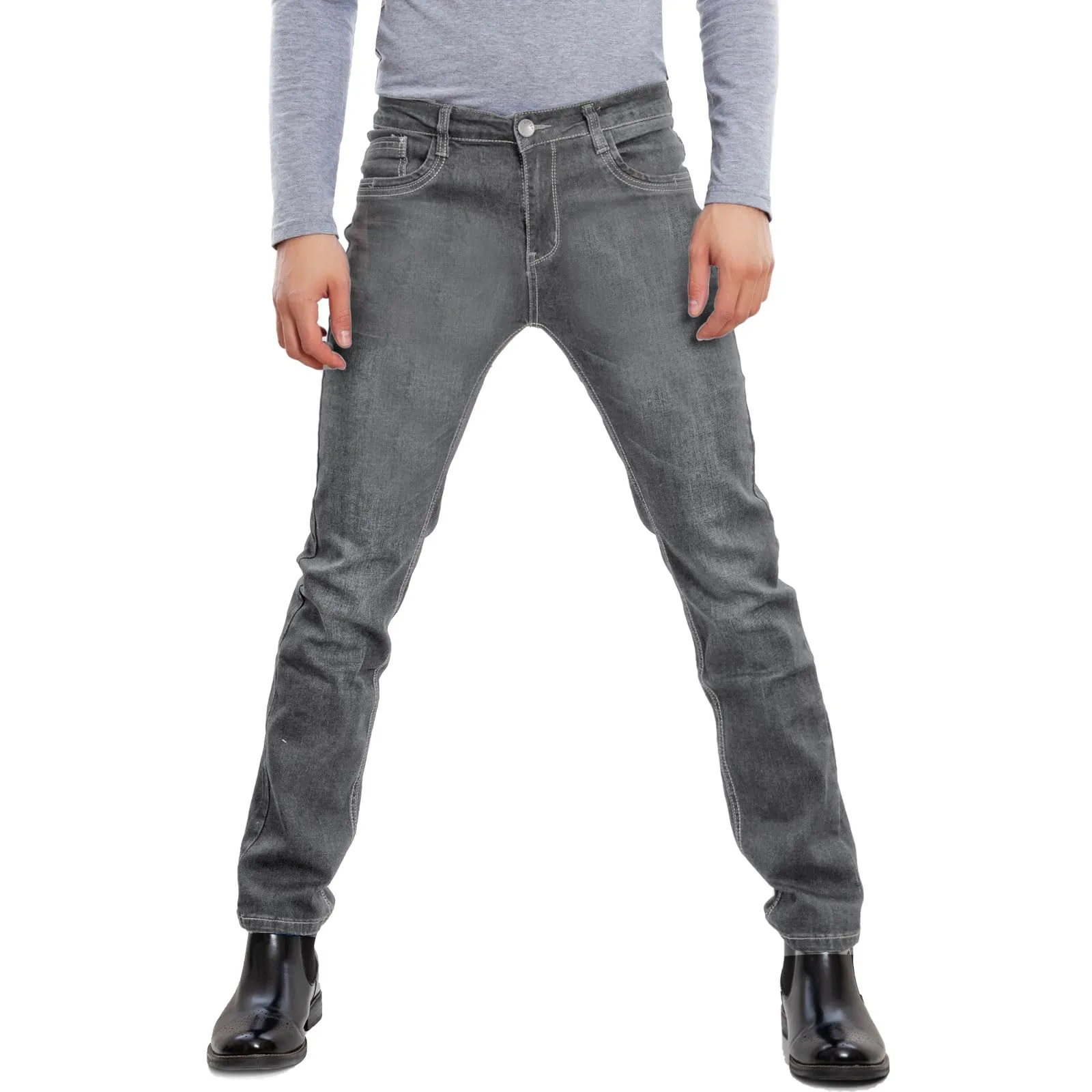 Toocool Jeans Uomo Regular Fit Denim LE-2487 Grigio 56 - immagine 1