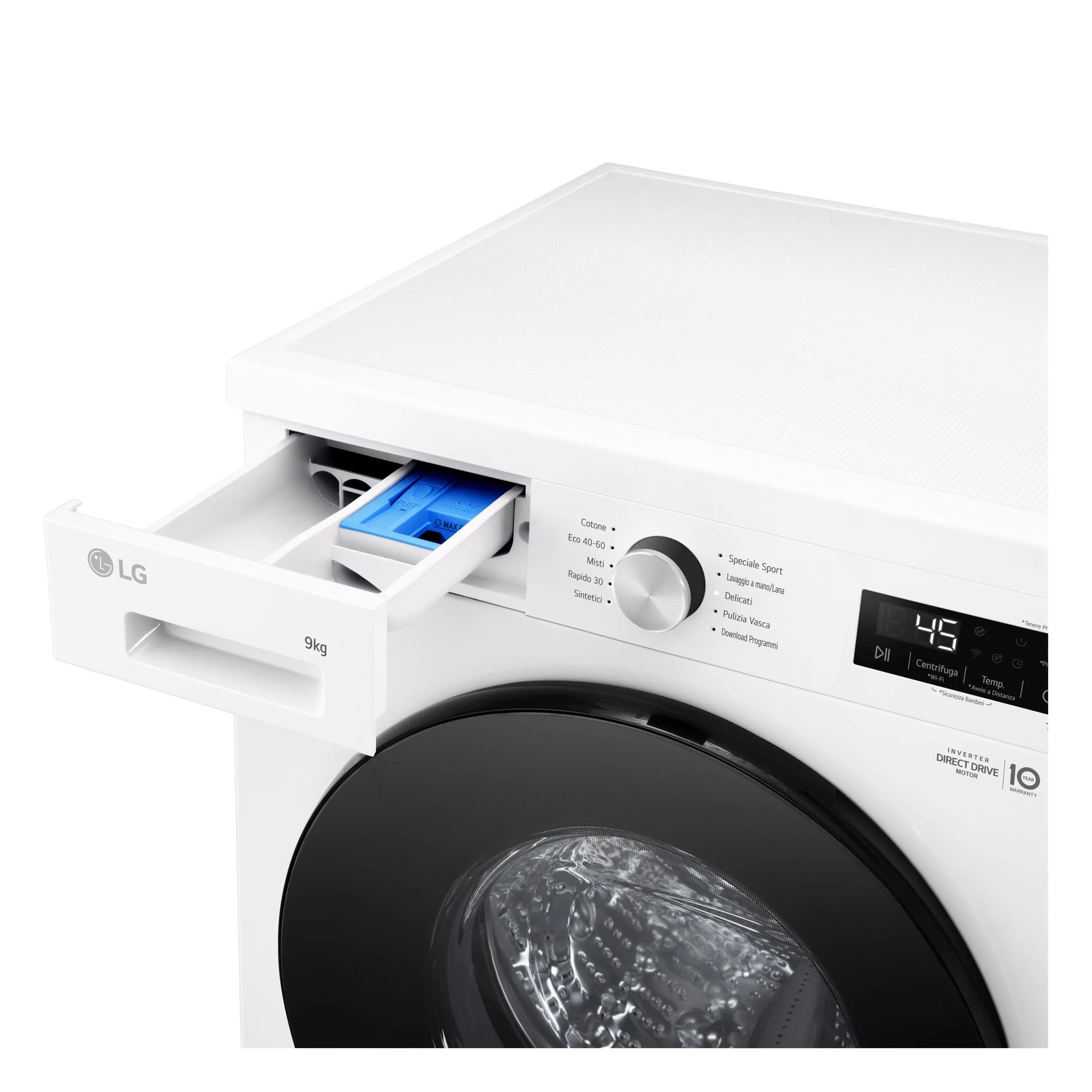 LG F4NX1009NWB Lavatrice 9 kg Carica Frontale Serie X1 Classe A 1400 giri Wi-Fi 6 Motion Direct Drive Allergy Care Essence White - immagine 10