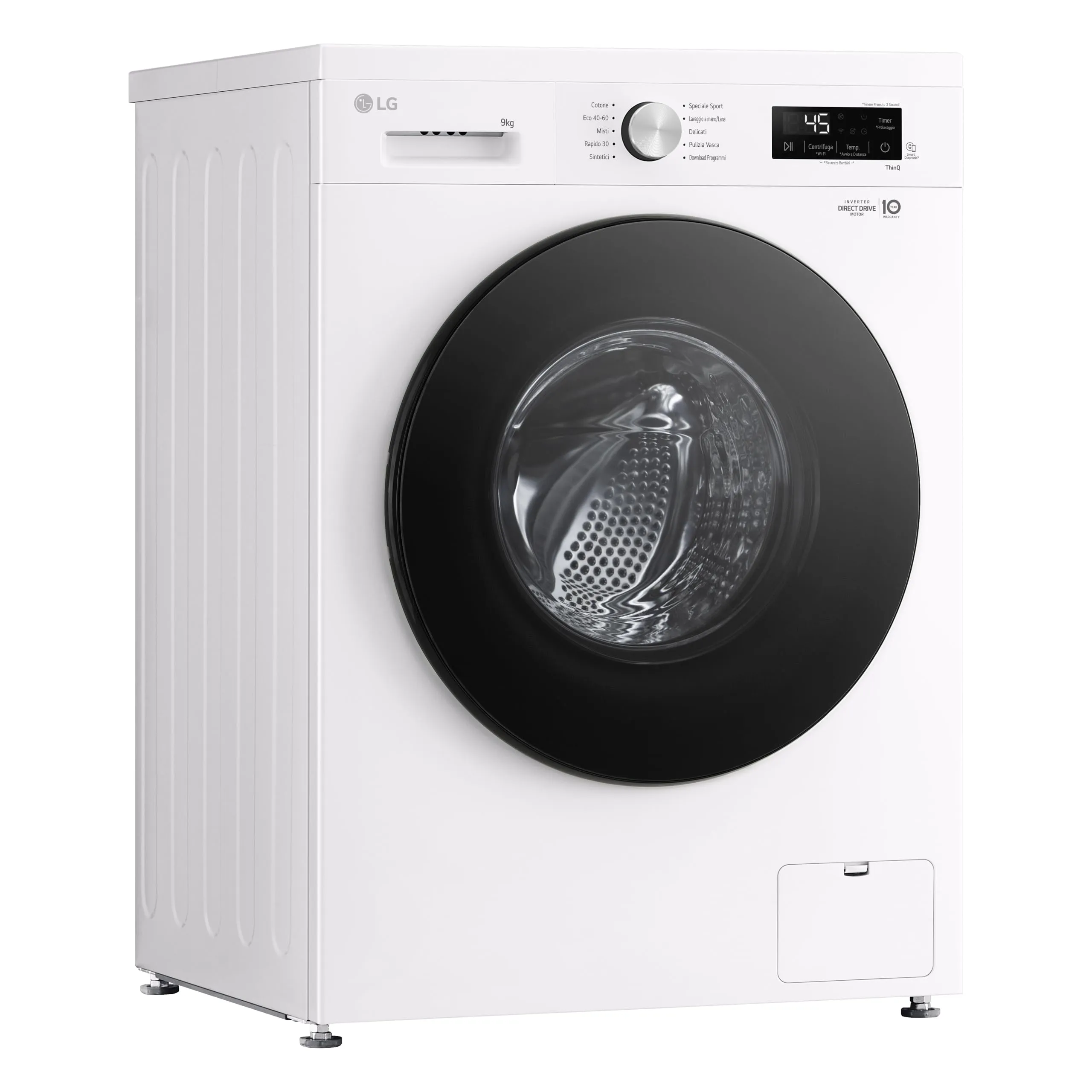 LG F4NX1009NWB Lavatrice 9 kg Carica Frontale Serie X1 Classe A 1400 giri Wi-Fi 6 Motion Direct Drive Allergy Care Essence White - immagine 13