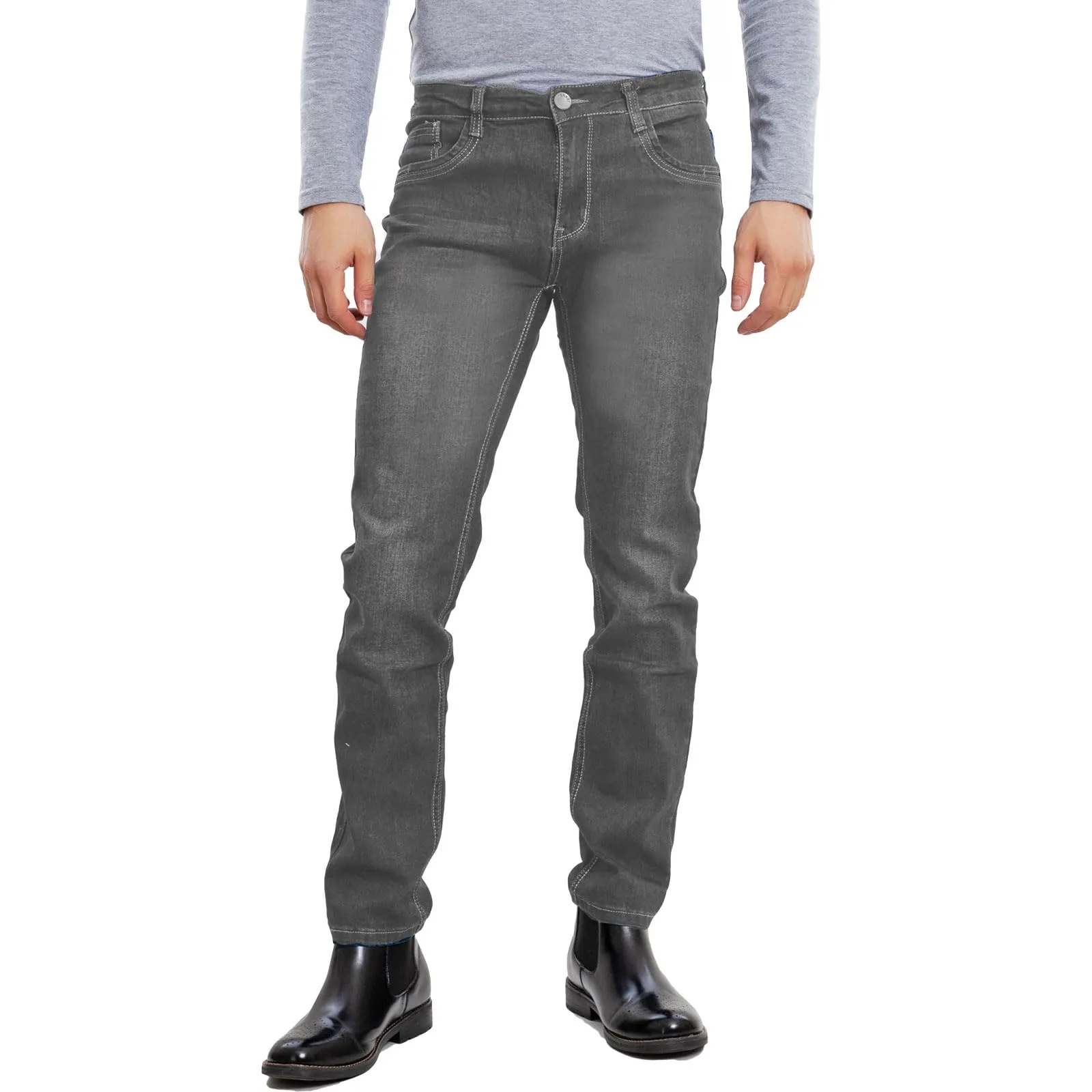 Toocool Jeans Uomo Regular Fit Denim LE-2487 Grigio 44 - immagine 2