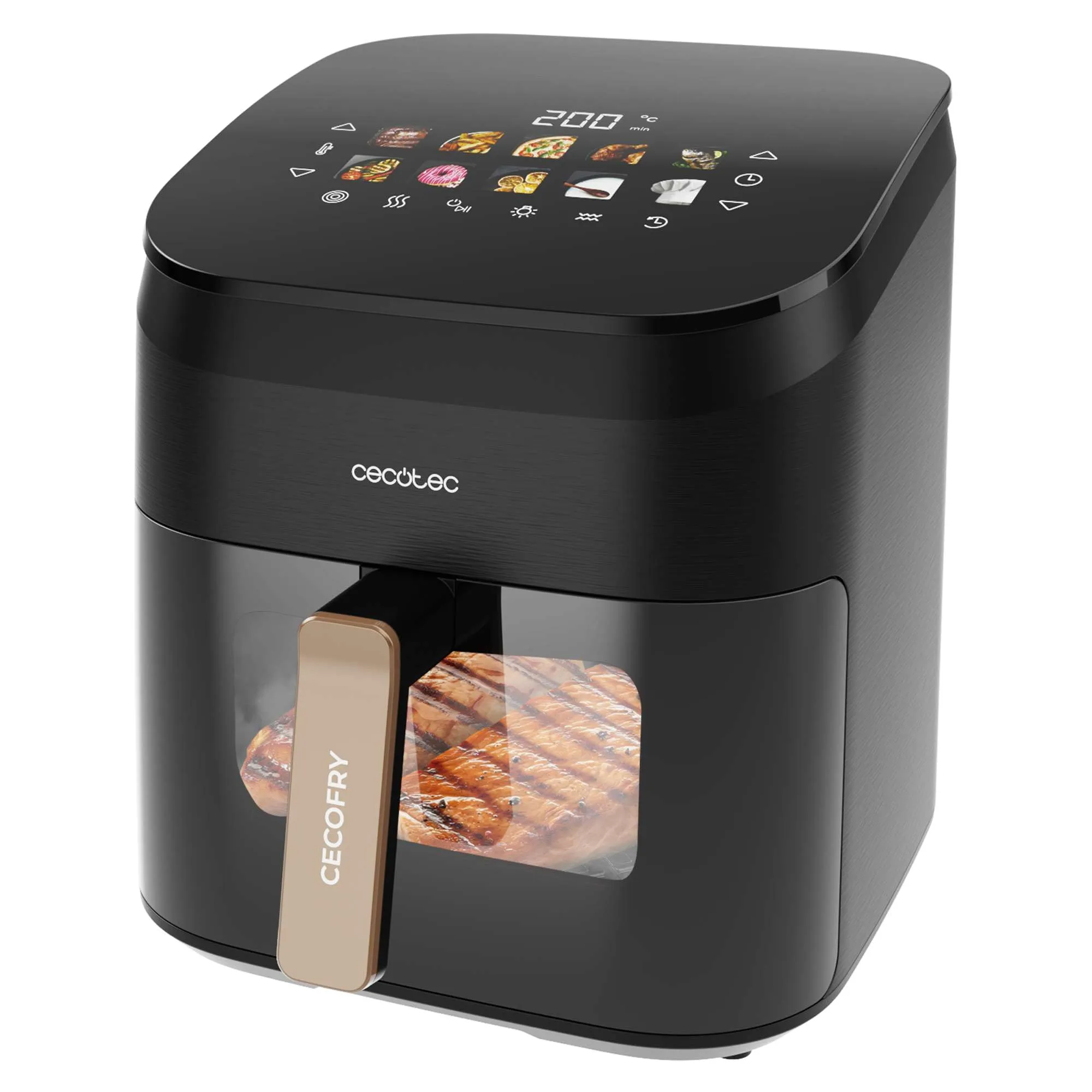 Cecotec Cecofry&Grill Smokin' 6500 Friggitrice ad Aria 6.5 Litri, 2200W, Piastra Grill e Affumicatore Integrato - immagine 3