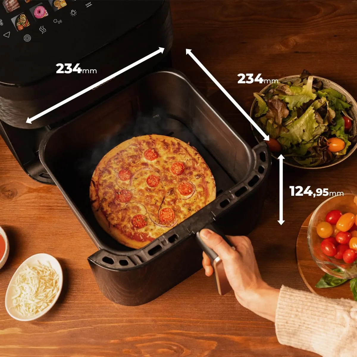 Cecotec Cecofry&Grill Smokin' 6500 Friggitrice ad Aria 6.5 Litri, 2200W, Piastra Grill e Affumicatore Integrato - immagine 9