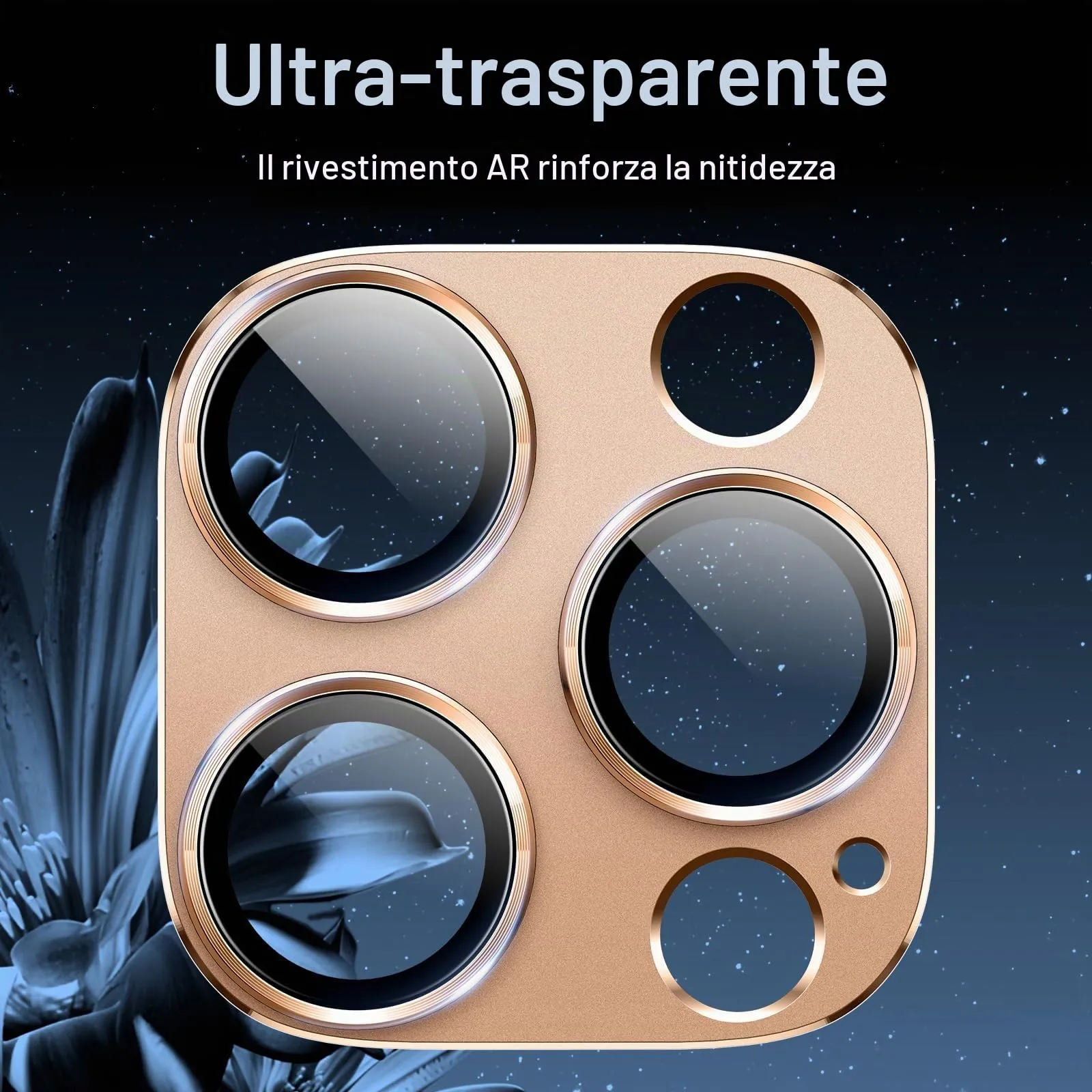 JETech Pellicola Protezione Fotocamera per iPhone 16 Pro/16 Pro Max, Titanio Sabbia - immagine 6