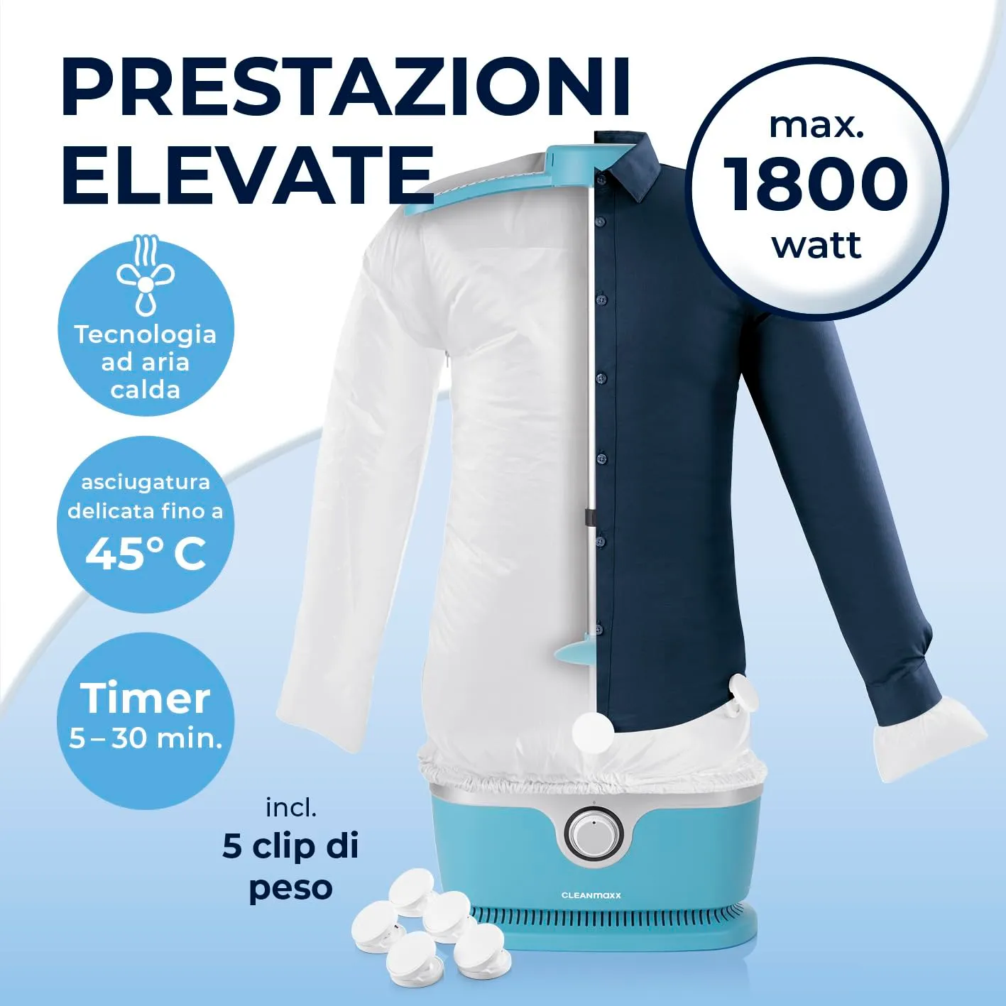 CLEANmaxx Ferro da stiro automatico per camicie PRO - immagine 4