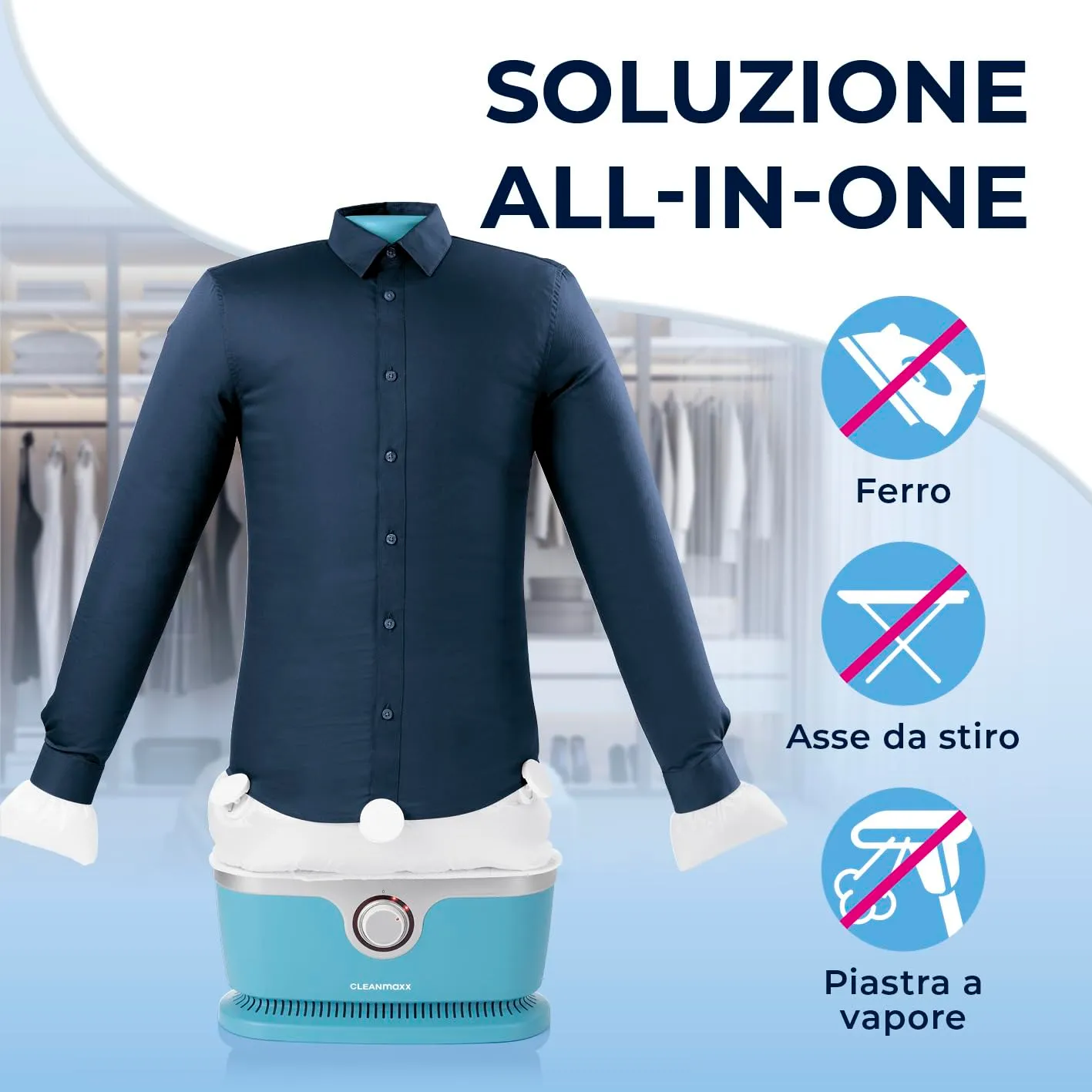 CLEANmaxx Ferro da stiro automatico per camicie PRO - immagine 7