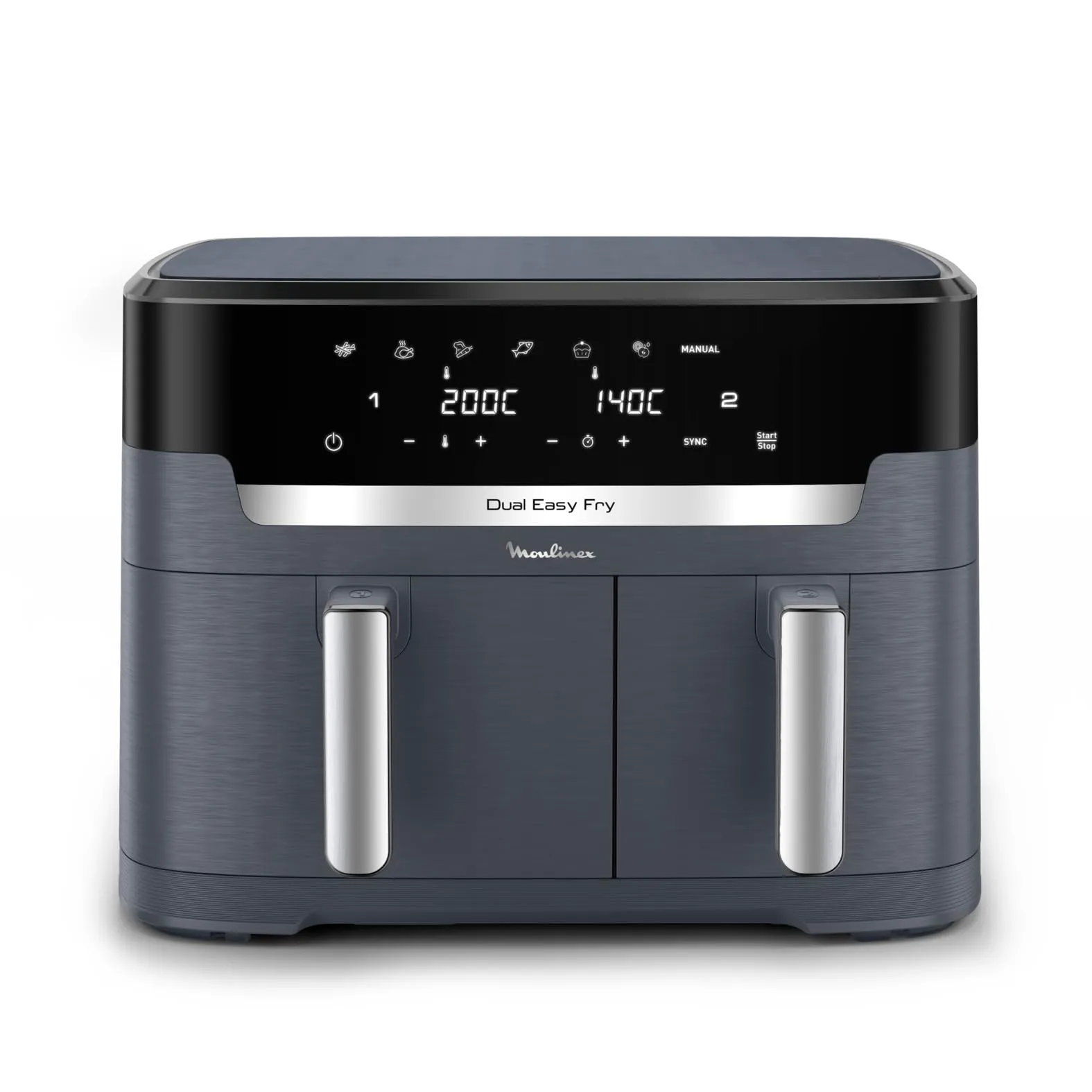 Moulinex Dual Easy Fry XXL Air Fryer 11L, Java Pepper, EZ942B - immagine 1