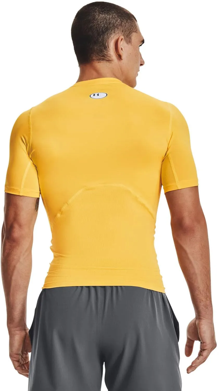 Under Armour Men's HG Armour Comp T-Shirt - Taxi/Nero (790) - 4XL Tall - immagine 2