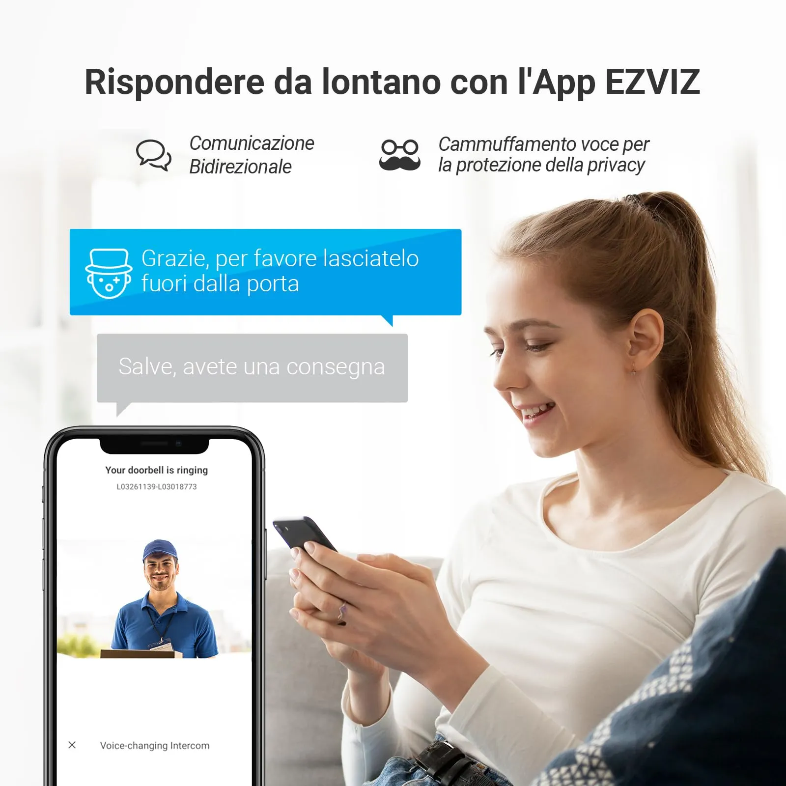 EZVIZ EP7 Videocitofono Intelligente 2K, Video Campanello Senza Fili con Monitor Touch 7 Pollici, Alimentazione Solare, Audio Bidirezionale, WiFi 2.4/5 GHz - immagine 4