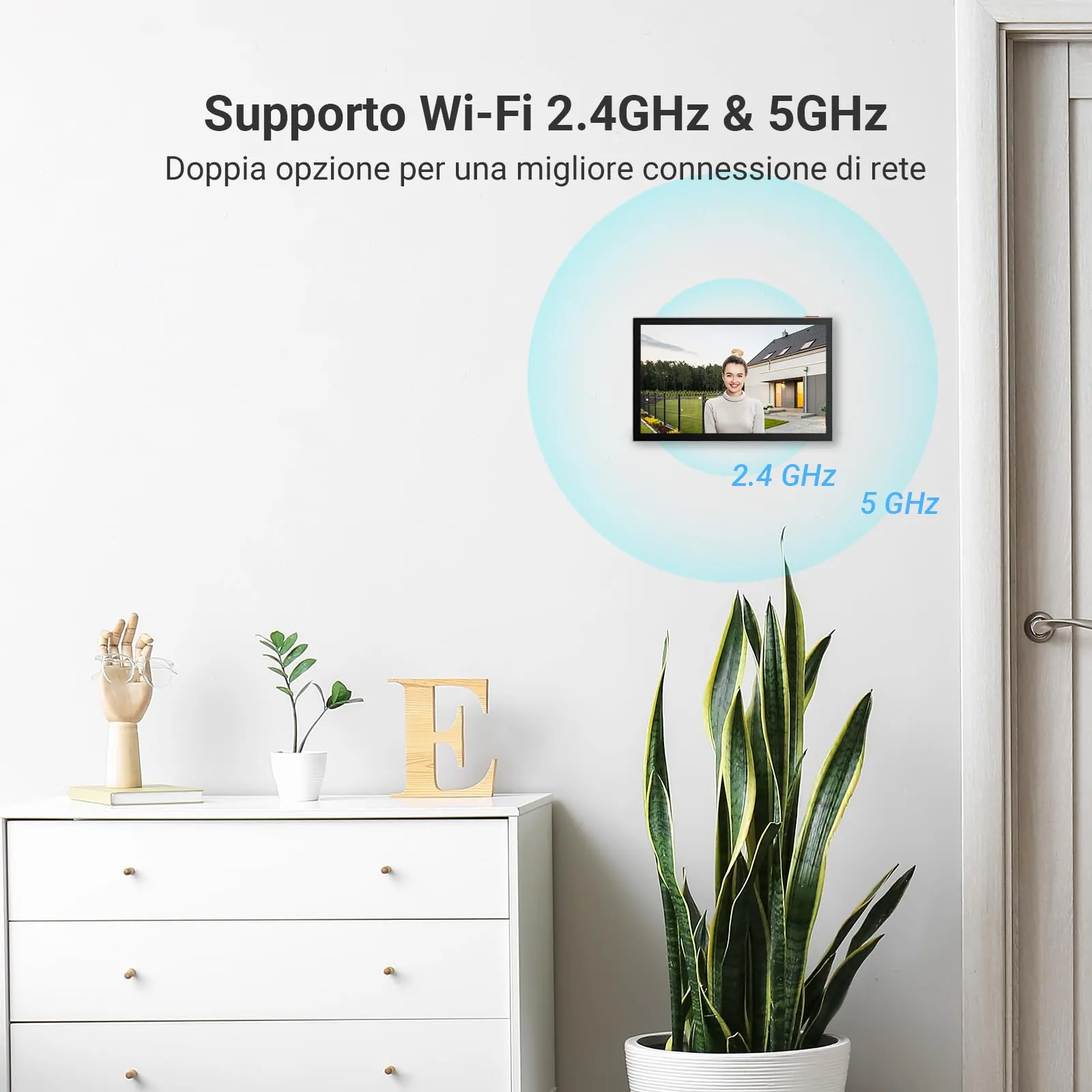 EZVIZ EP7 Videocitofono Intelligente 2K, Video Campanello Senza Fili con Monitor Touch 7 Pollici, Alimentazione Solare, Audio Bidirezionale, WiFi 2.4/5 GHz - immagine 8