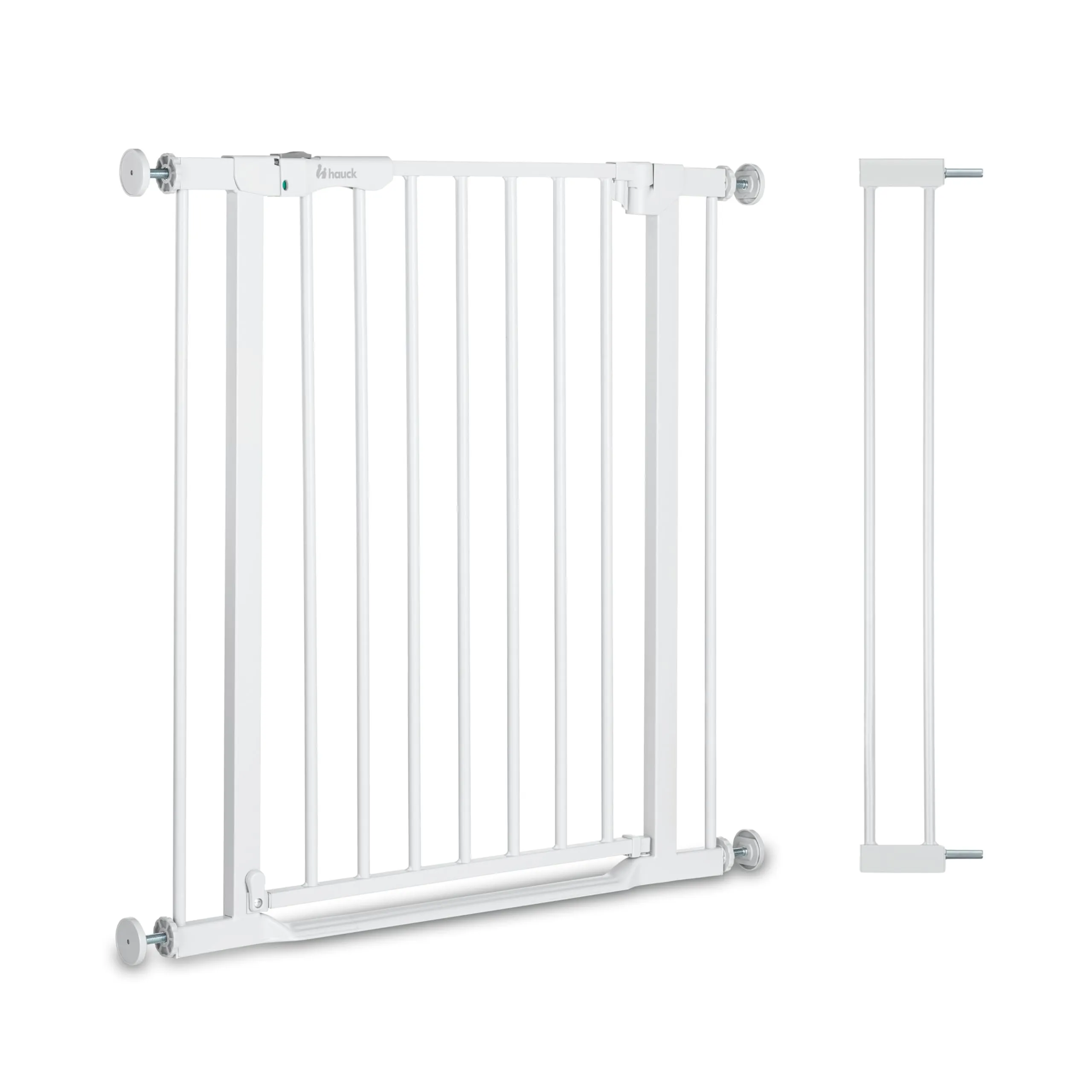 hauck Cancelletto con Prolunga 9 cm, Chiusura Automatica e Soglia Piatta, White - immagine 1