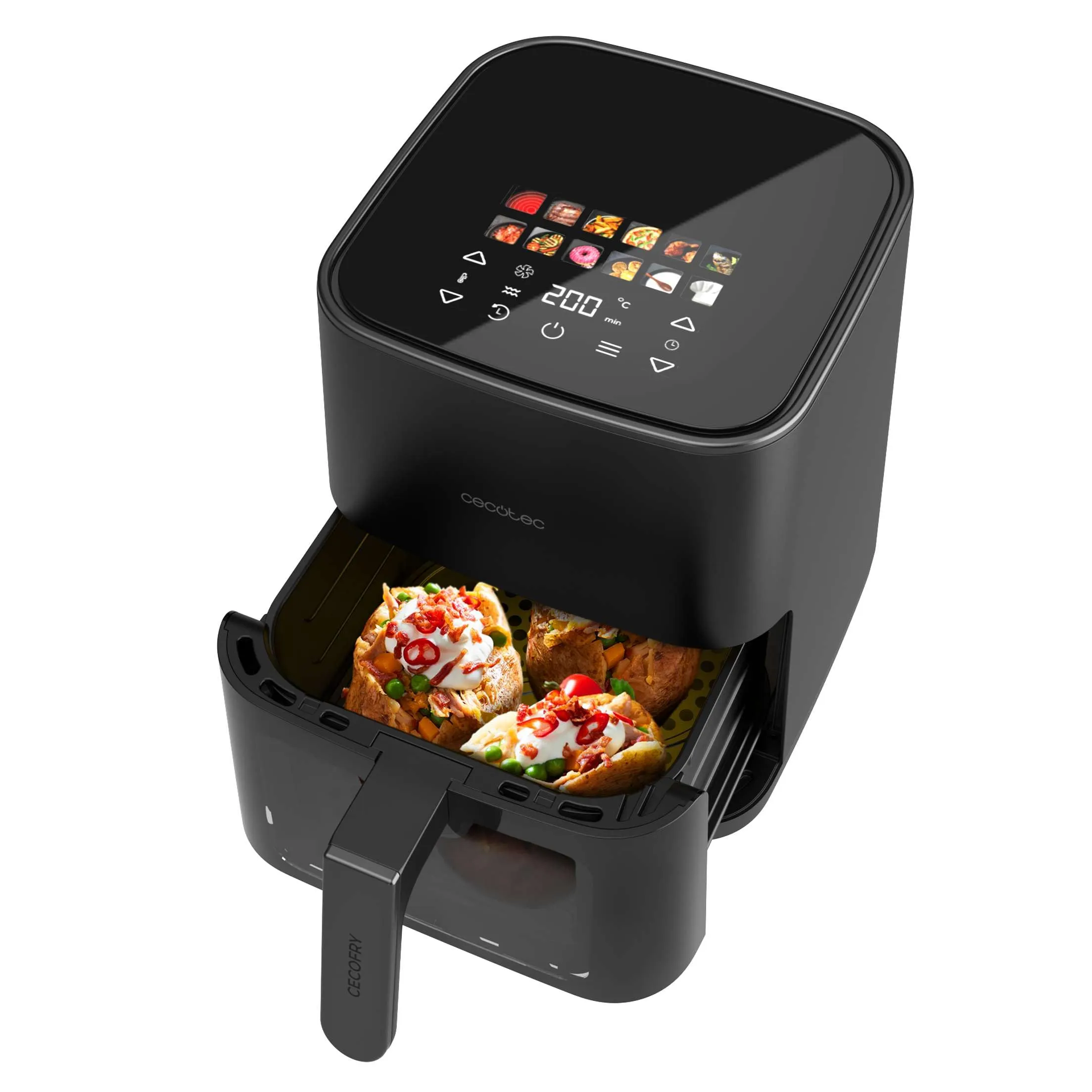 Cecotec Cecofry&Grill Duoheat 4000 Friggitrice ad Aria 4L, 1900W, 3in1 Friggitrice, Grill, Piastra - immagine 2