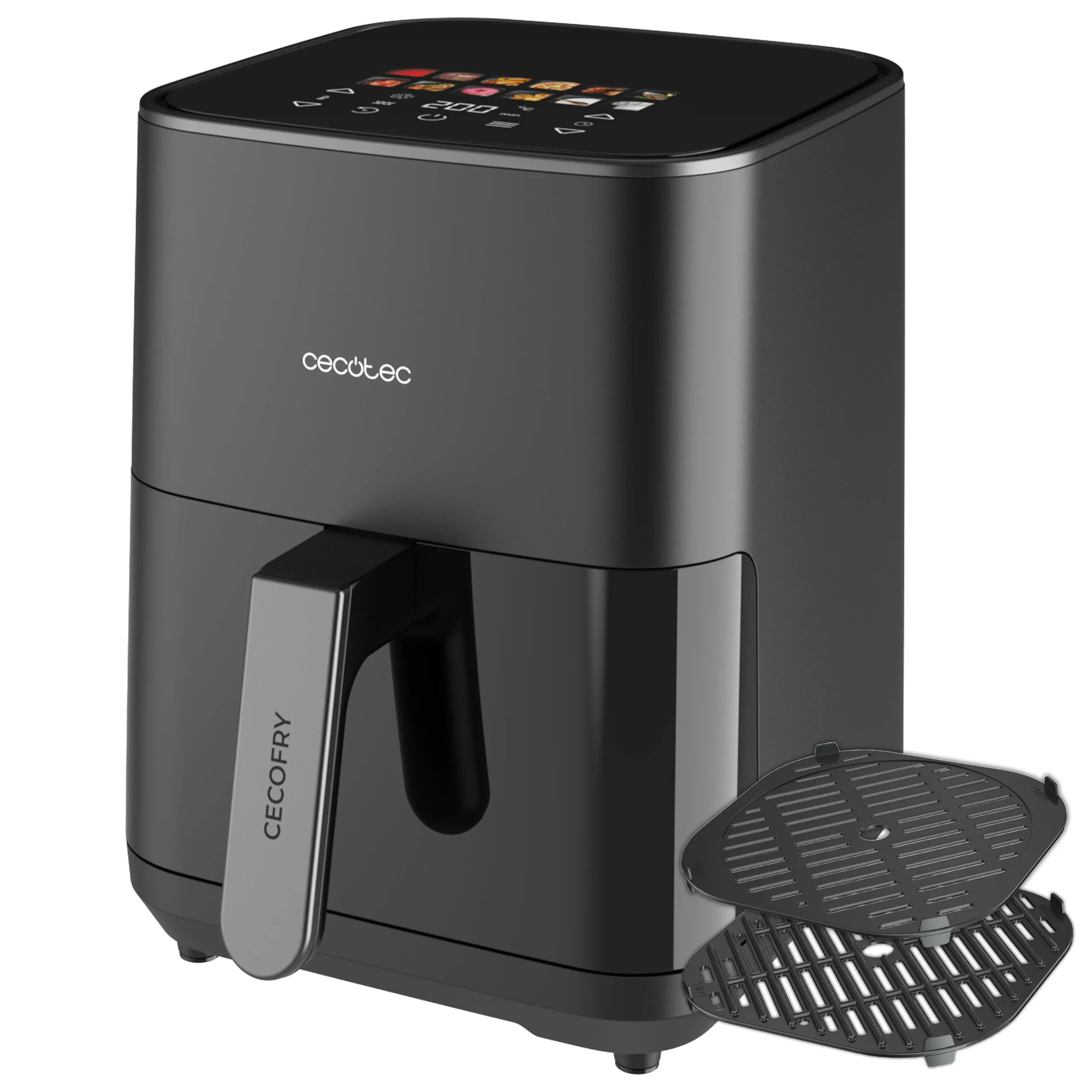 Cecotec Cecofry&Grill Duoheat 4000 Friggitrice ad Aria 4L, 1900W, 3in1 Friggitrice, Grill, Piastra - immagine 3