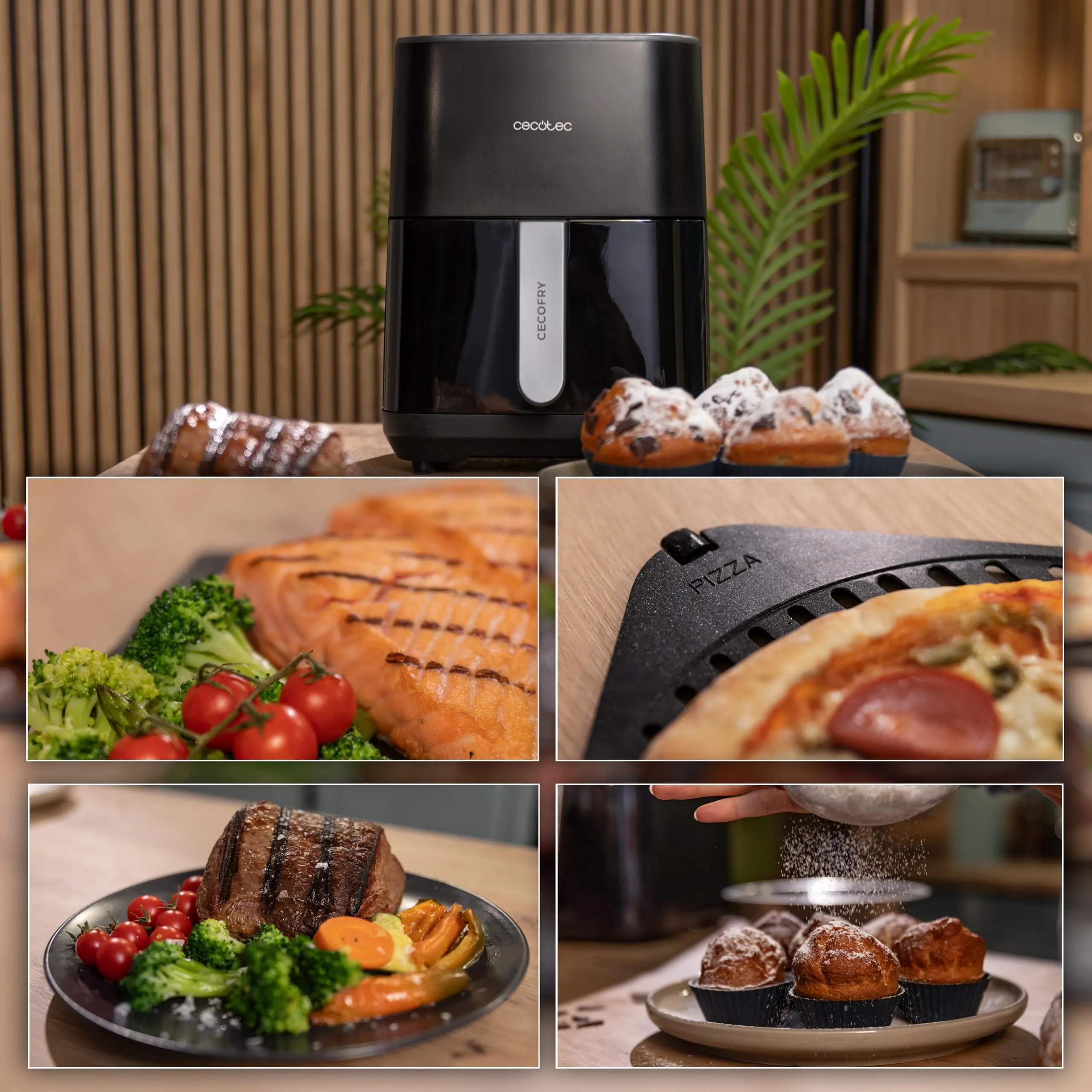 Cecotec Cecofry&Grill Duoheat 4000 Friggitrice ad Aria 4L, 1900W, 3in1 Friggitrice, Grill, Piastra - immagine 5