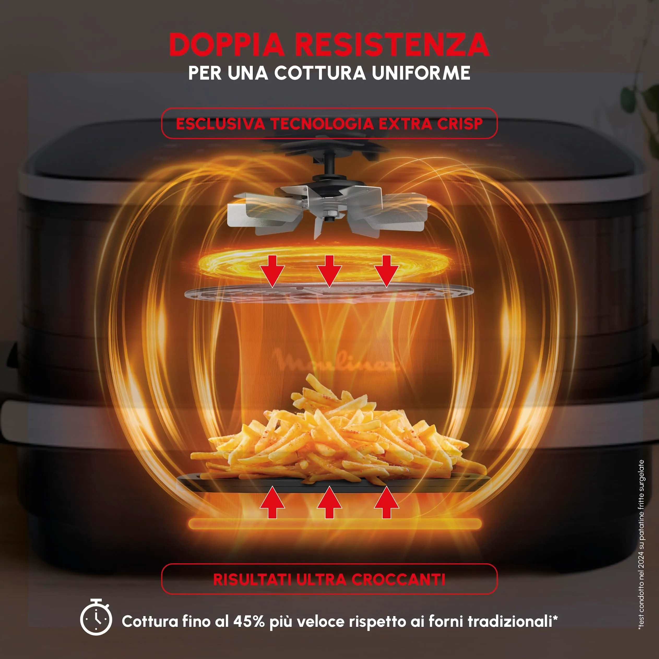 Moulinex Easy Fry XL Surface Air Fryer, Black, AL4018 - immagine 4