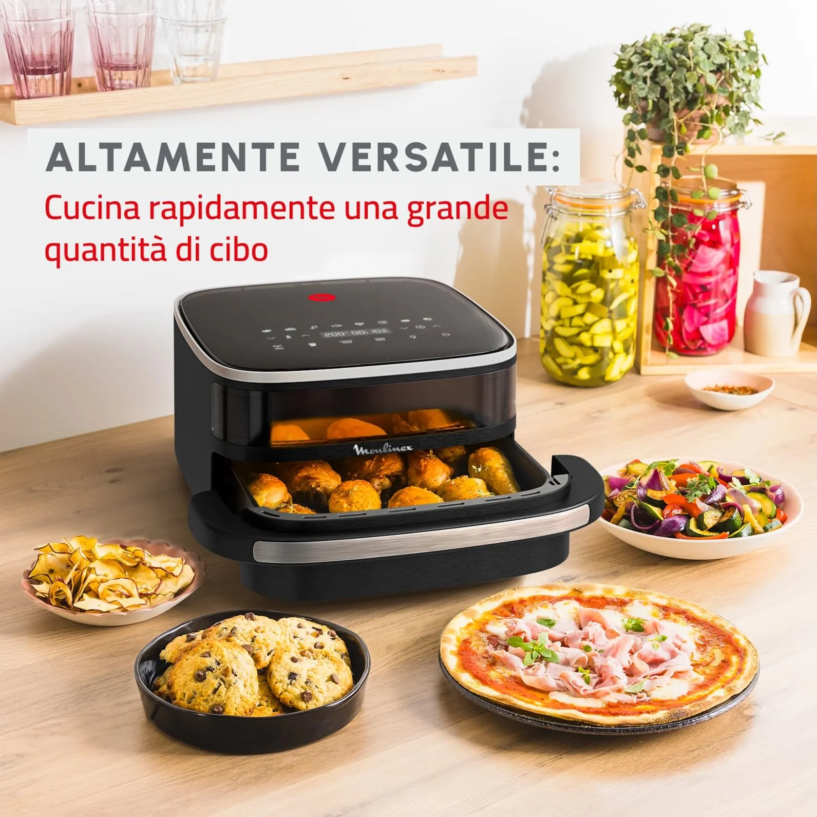 Moulinex Easy Fry XL Surface Air Fryer, Black, AL4018 - immagine 6