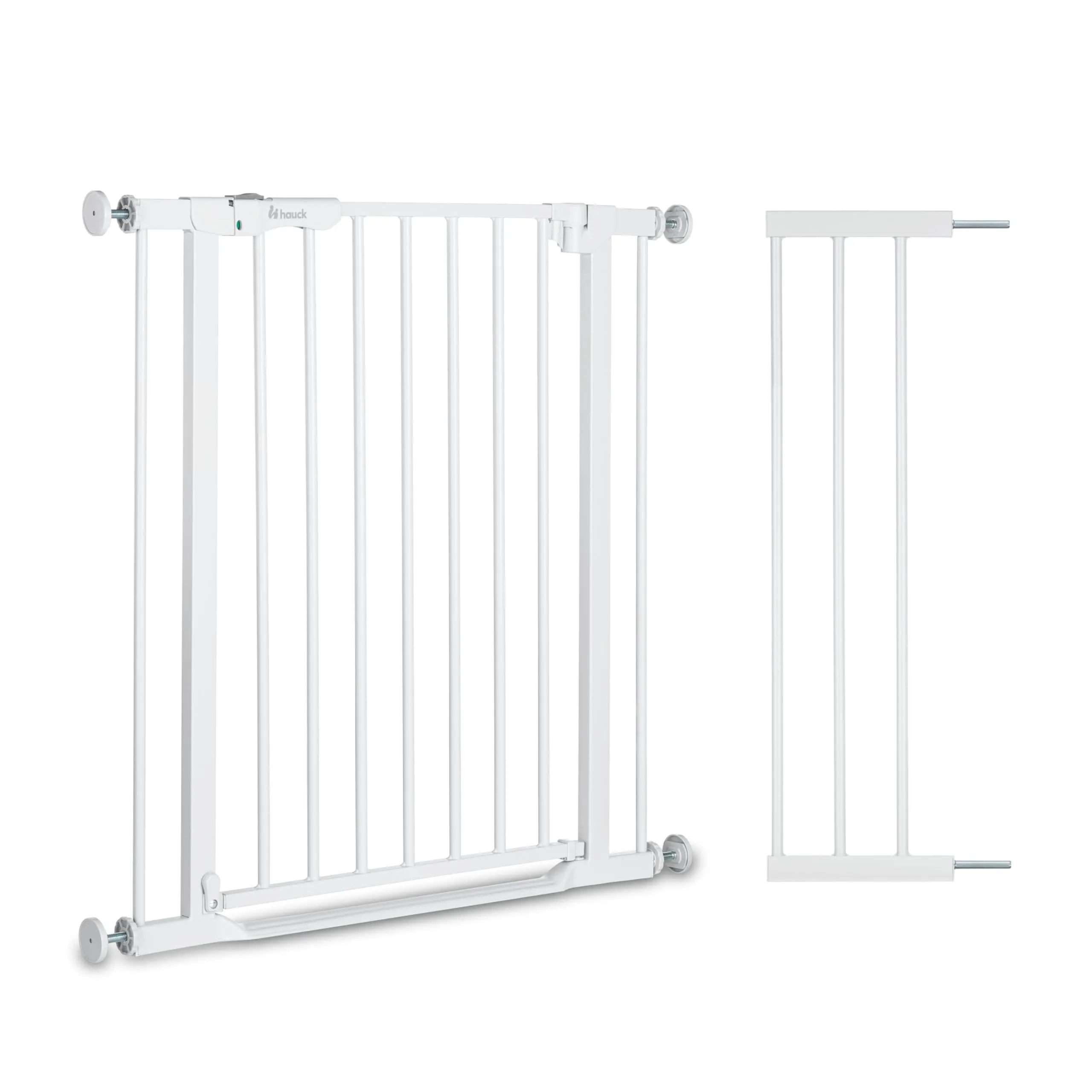 hauck Cancelletto con Prolunga 21 cm, Chiusura Automatica e Soglia Piatta, White - immagine 1
