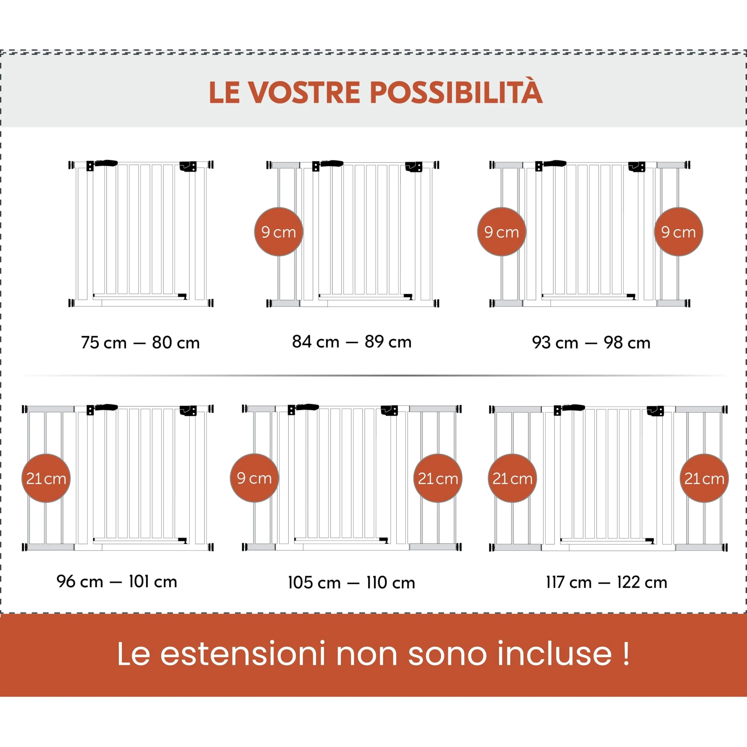 hauck Cancelletto di Sicurezza Chiusura Automatica e Soglia Piatta, White, 75-80 cm - immagine 7