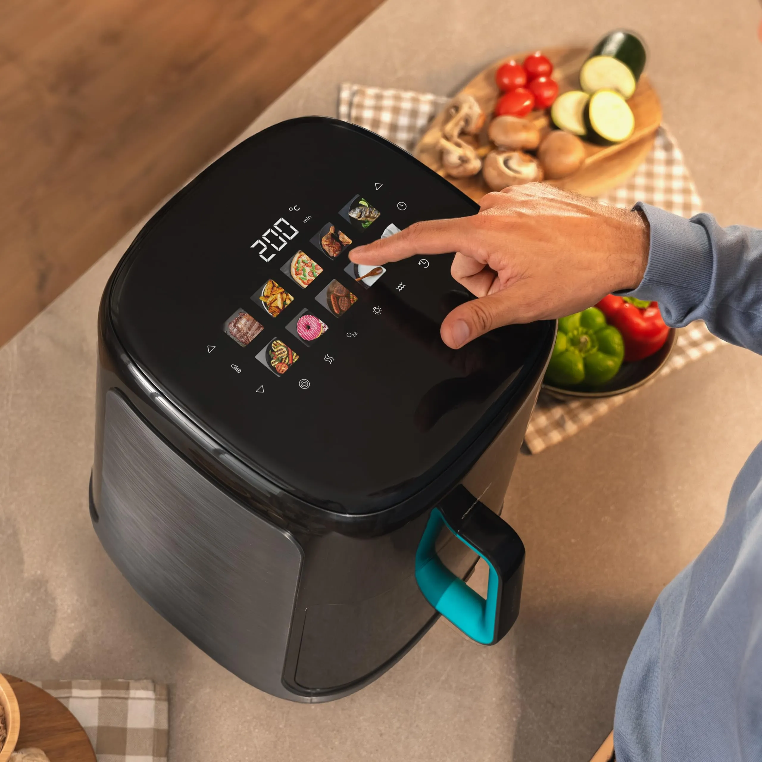 Cecotec Cecofry&Grill Smokin'Prime 4000 Air Fryer 4L 1900W 3in1 Friggitrice, Grill, Piastra - immagine 9