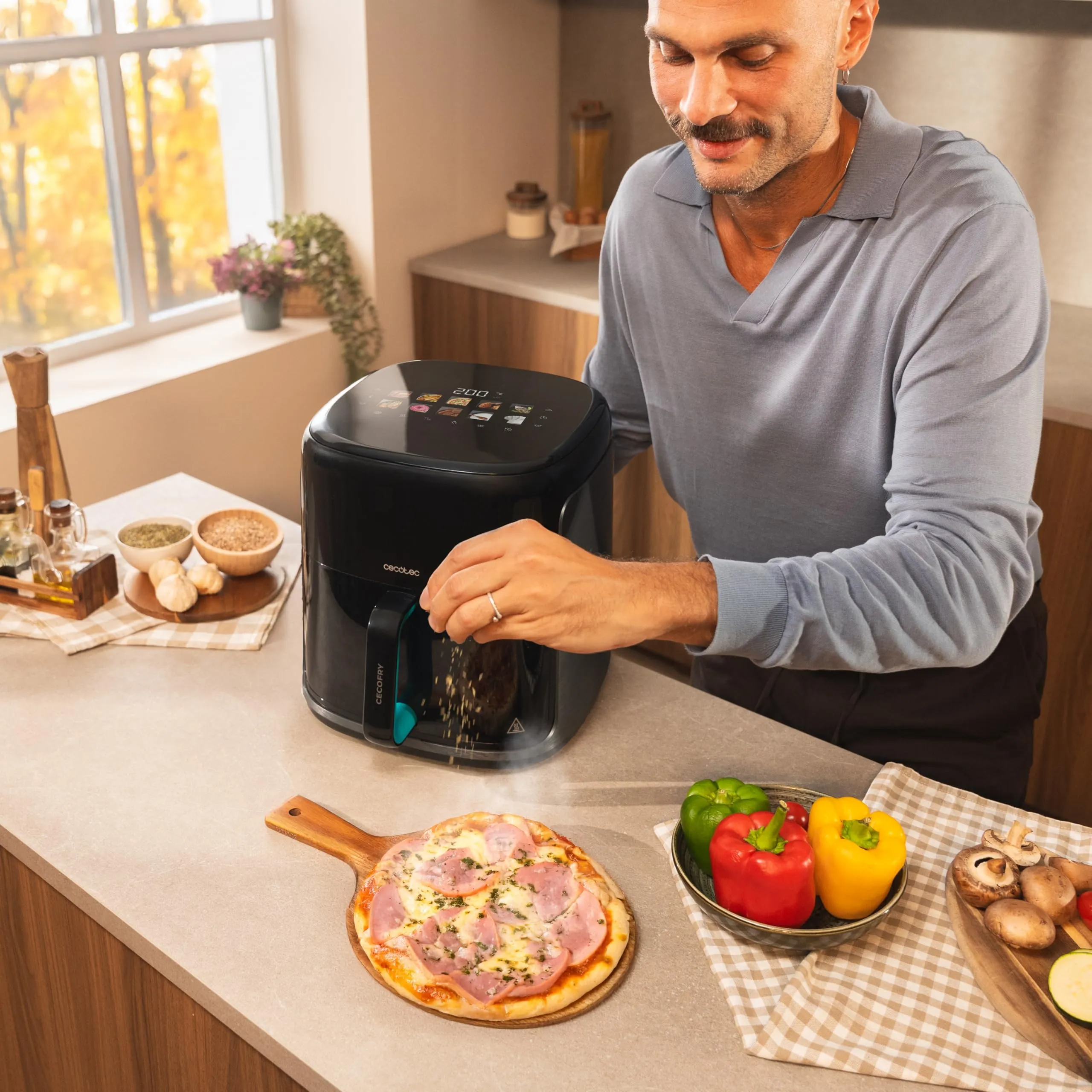Cecotec Cecofry&Grill Smokin'Prime 4000 Air Fryer 4L 1900W 3in1 Friggitrice, Grill, Piastra - immagine 10