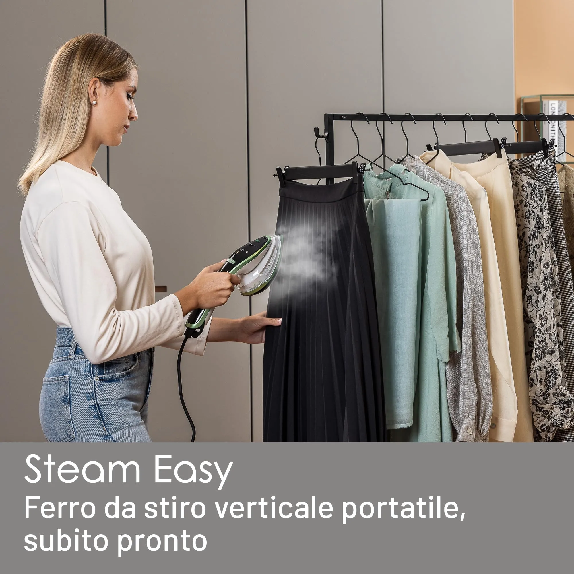 Imetec Steam Easy Ferro da Stiro Verticale e Orizzontale 1200W - immagine 3