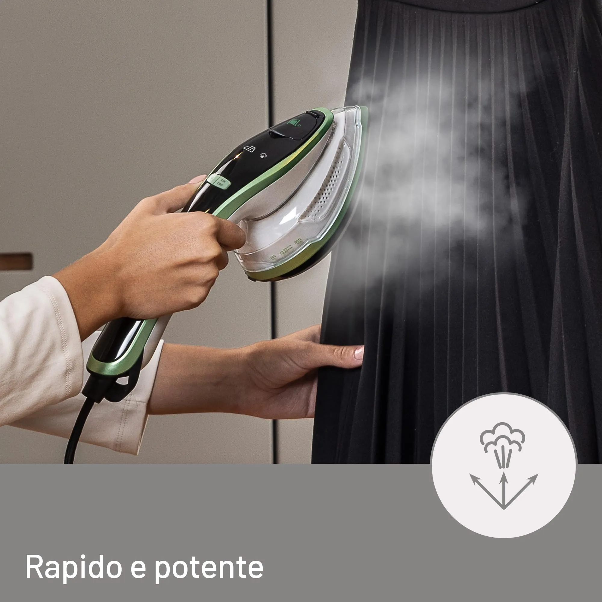 Imetec Steam Easy Ferro da Stiro Verticale e Orizzontale 1200W - immagine 6