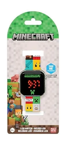 Kids Licensing Orologio Digitale a LED Minecraft per Bambini e Bambine - immagine 4