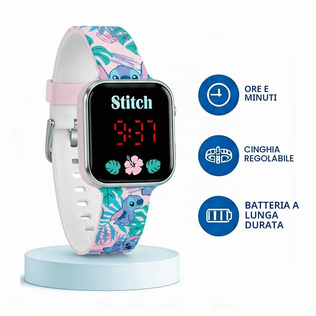 Kids Licensing Orologio Digitale a LED per Bambini Stitch - immagine 2