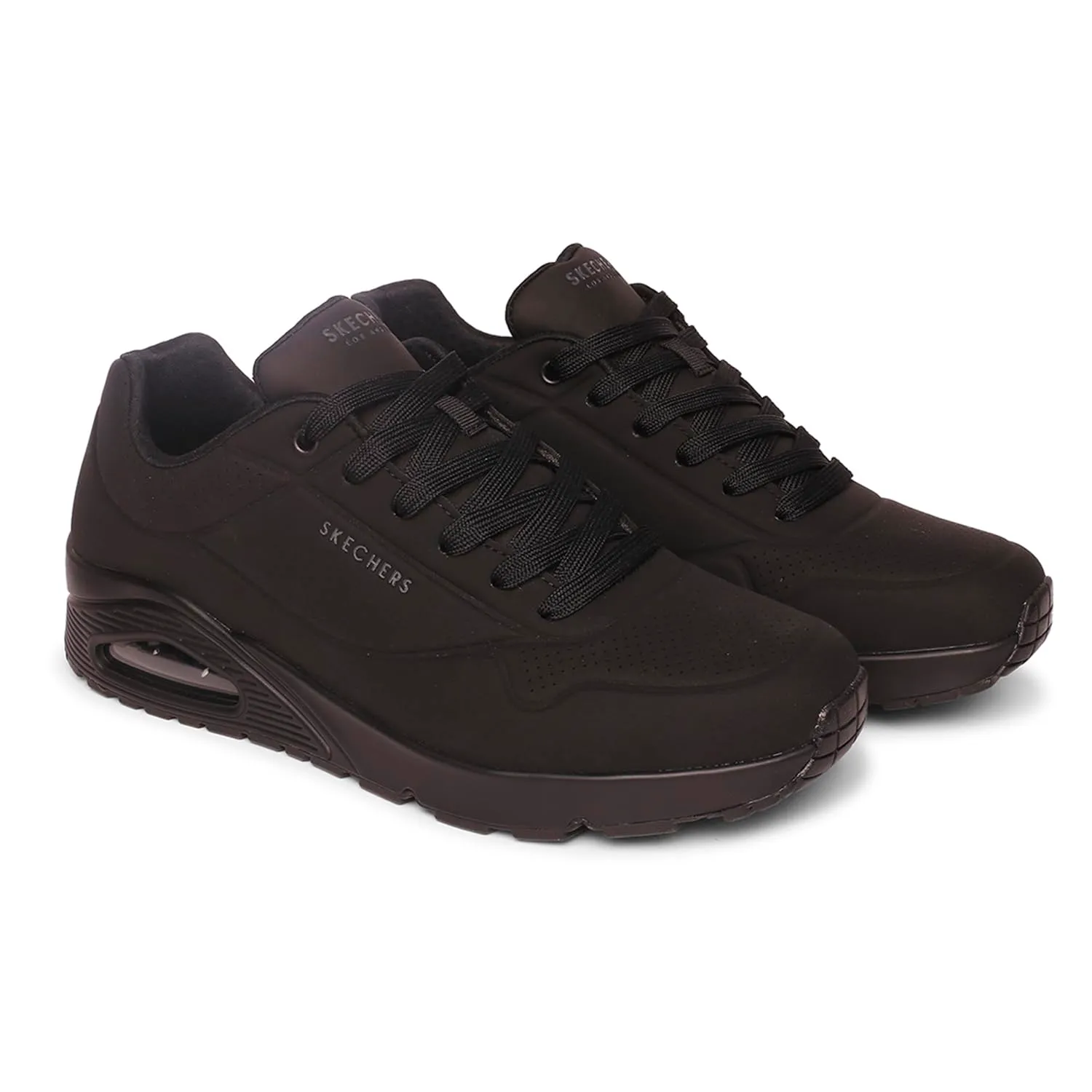Skechers Uno Stand On Air Men's Sneakers - Black Durabuck Trim - 45.5 EU - immagine 3