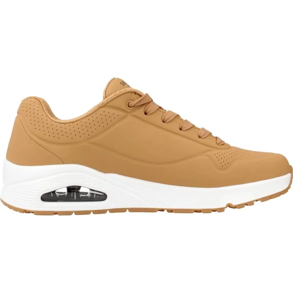 Skechers Uno Stand On Air Scarpe da ginnastica Uomo, Tan Durabuck Trim, 47.5 EU - immagine 5
