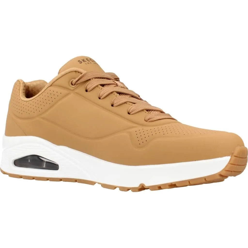 Skechers Uno Stand On Air Scarpe da ginnastica Uomo, Tan Durabuck Trim, 47.5 EU - immagine 6