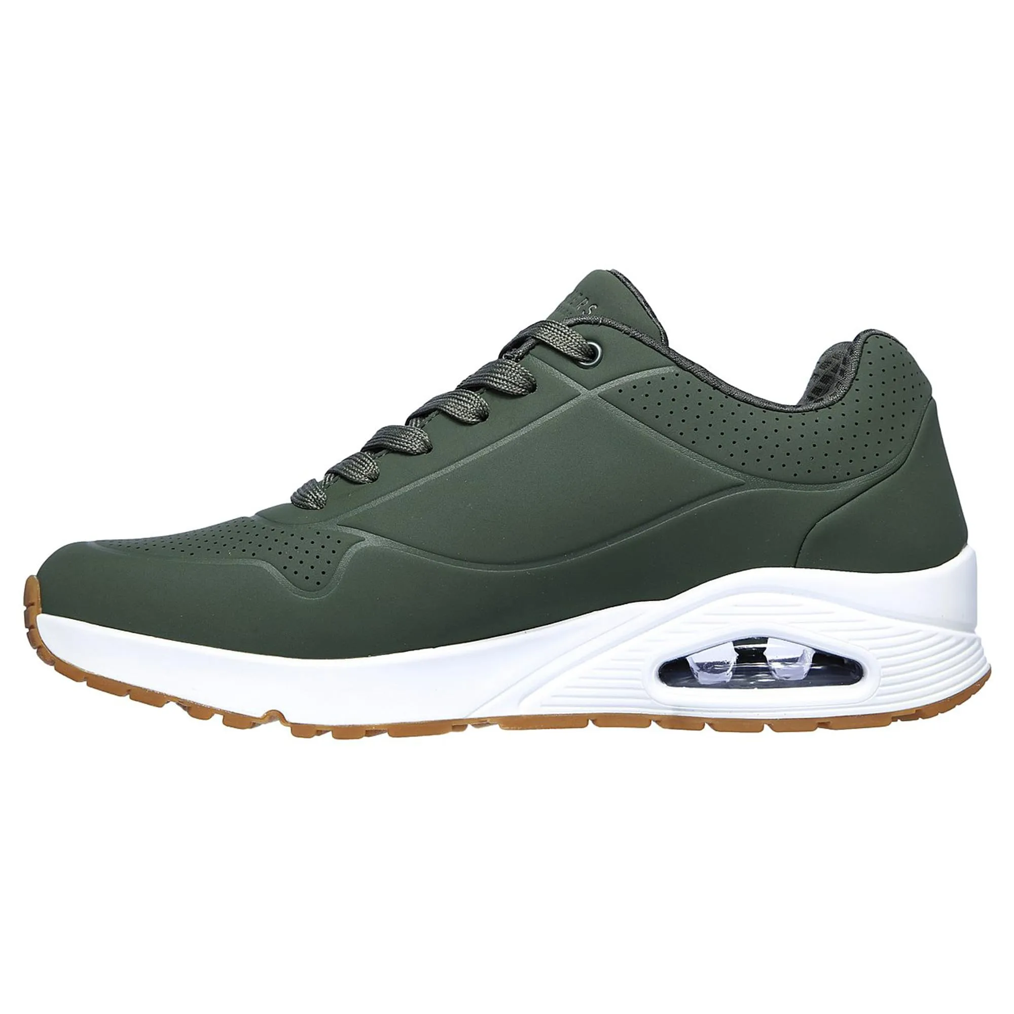 Skechers Uno Stand On Air Scarpe da Ginnastica Uomo, Olive White Gum, 44 EU - immagine 5