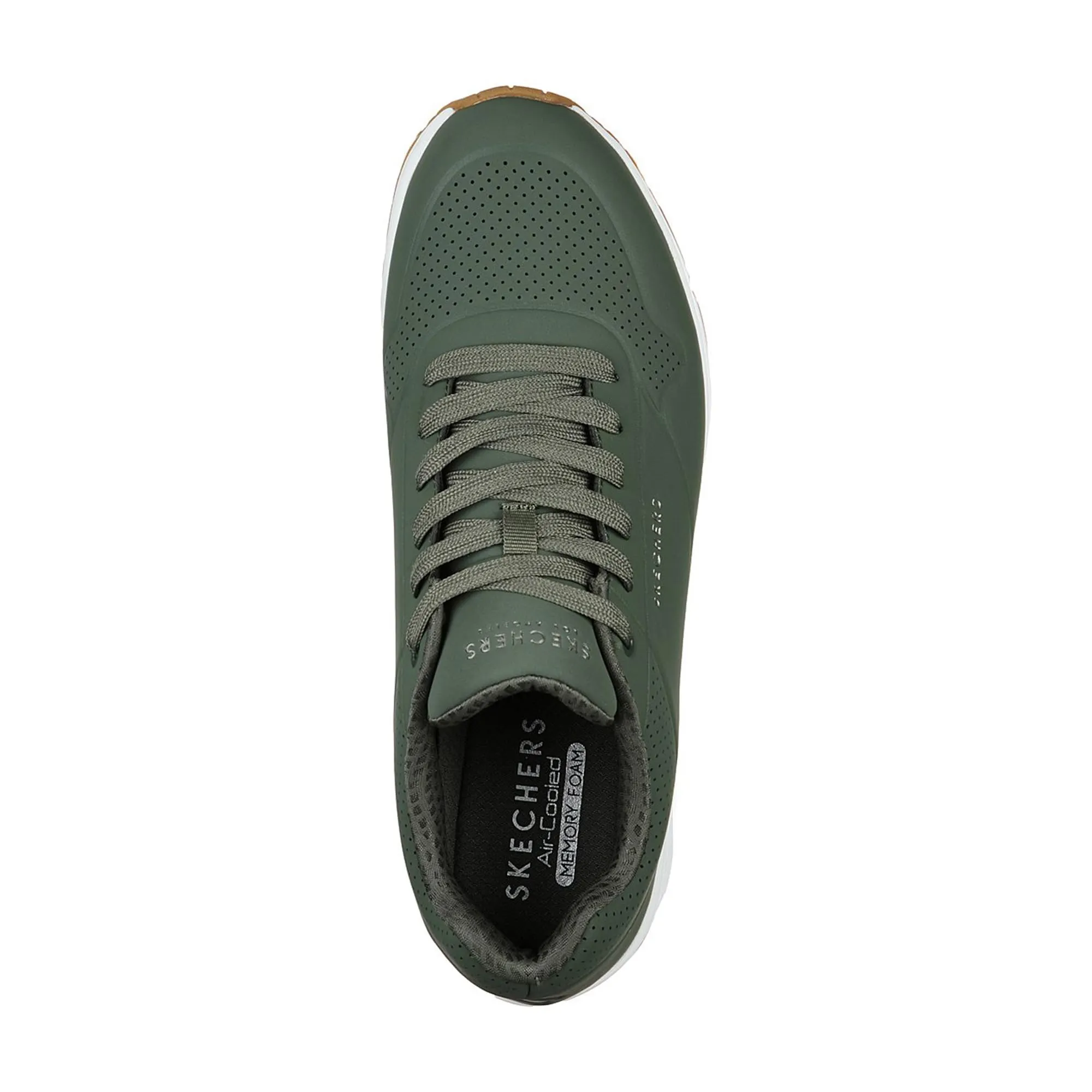 Skechers Uno Stand On Air Scarpe da Ginnastica Uomo, Olive White Gum, 41.5 EU - immagine 3