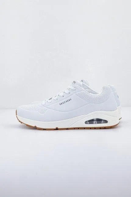 Skechers Uno Stand On Air Scarpe da ginnastica Uomo, White Durabuck Trim, 45 EU - immagine 3