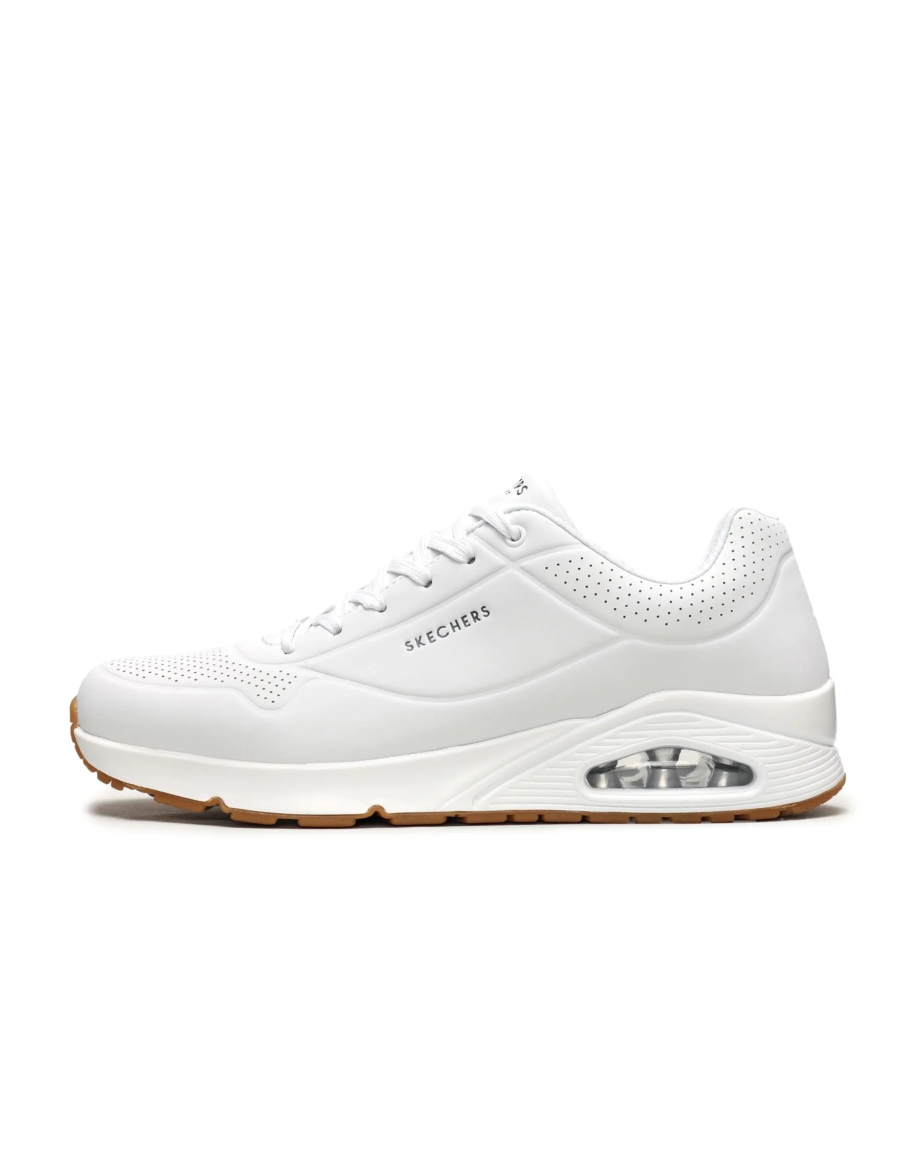 Skechers Uno Stand On Air Scarpe da ginnastica Uomo, White Durabuck Trim, 41.5 EU - immagine 1