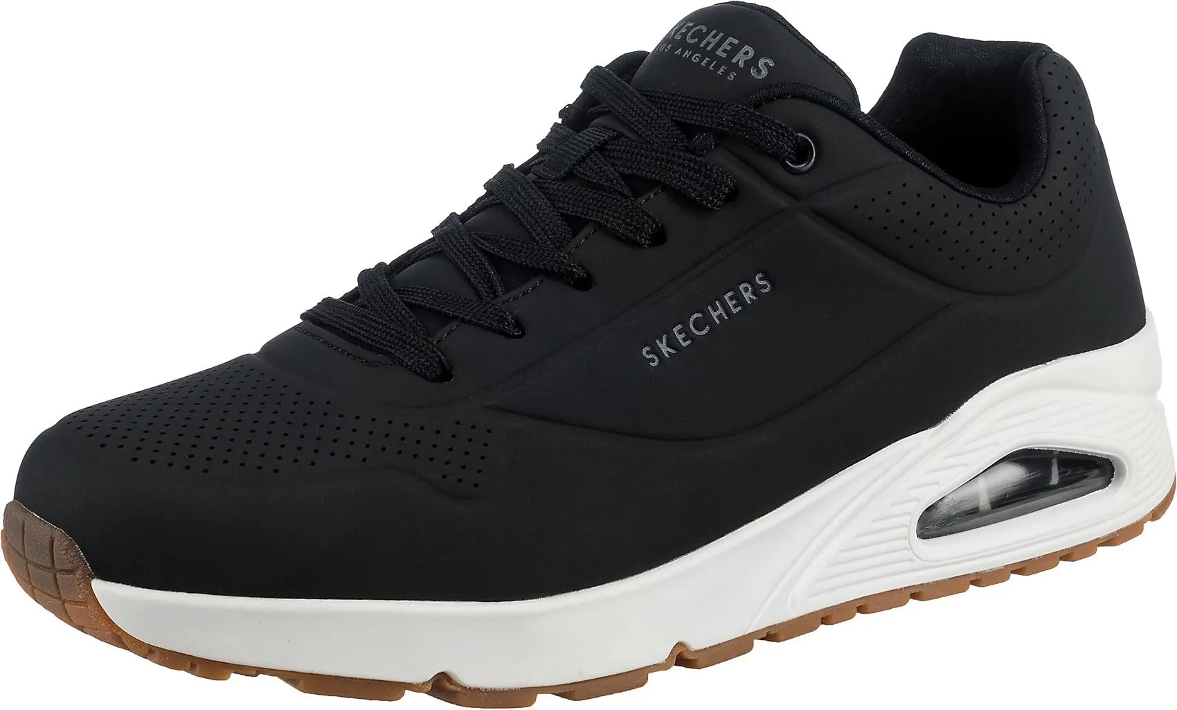 Skechers Uno Stand On Air Scarpe da Ginnastica Uomo Dark Black Durabuck Trim 45.5 EU - immagine 1
