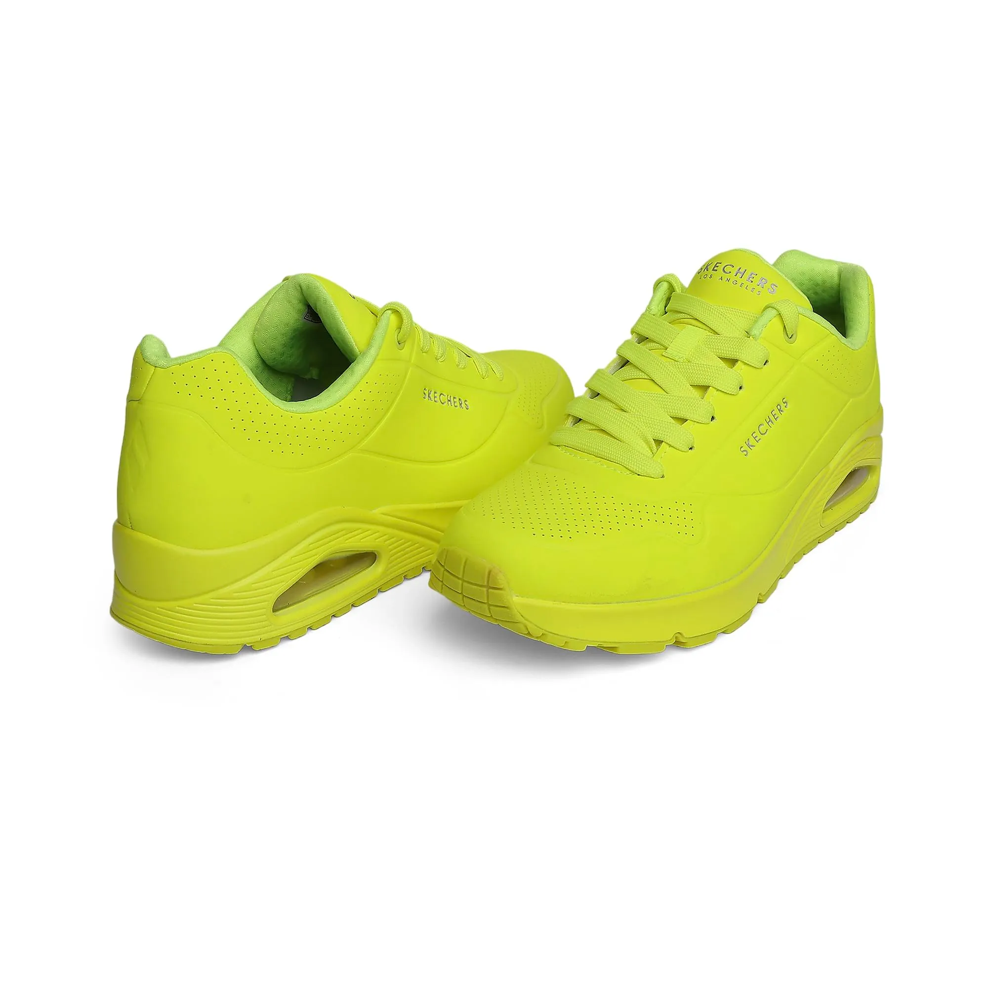 Skechers Uno Stand On Air Scarpe da Ginnastica Uomo, Lime Durabuck Trim, 42 EU - immagine 6