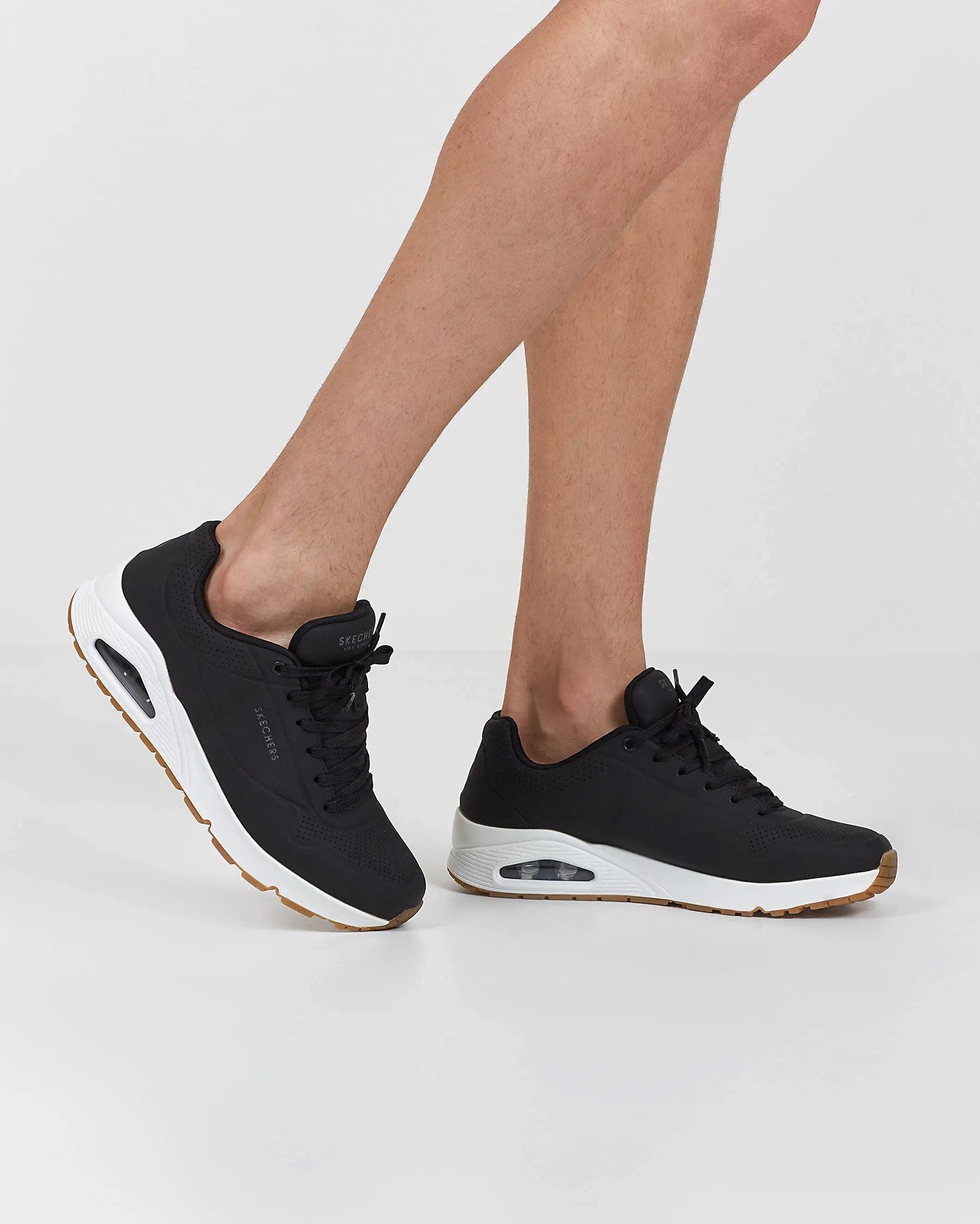 Skechers Uno-Stand On Air 52458-BLK Mens Sneakers Black 46 EU - immagine 3