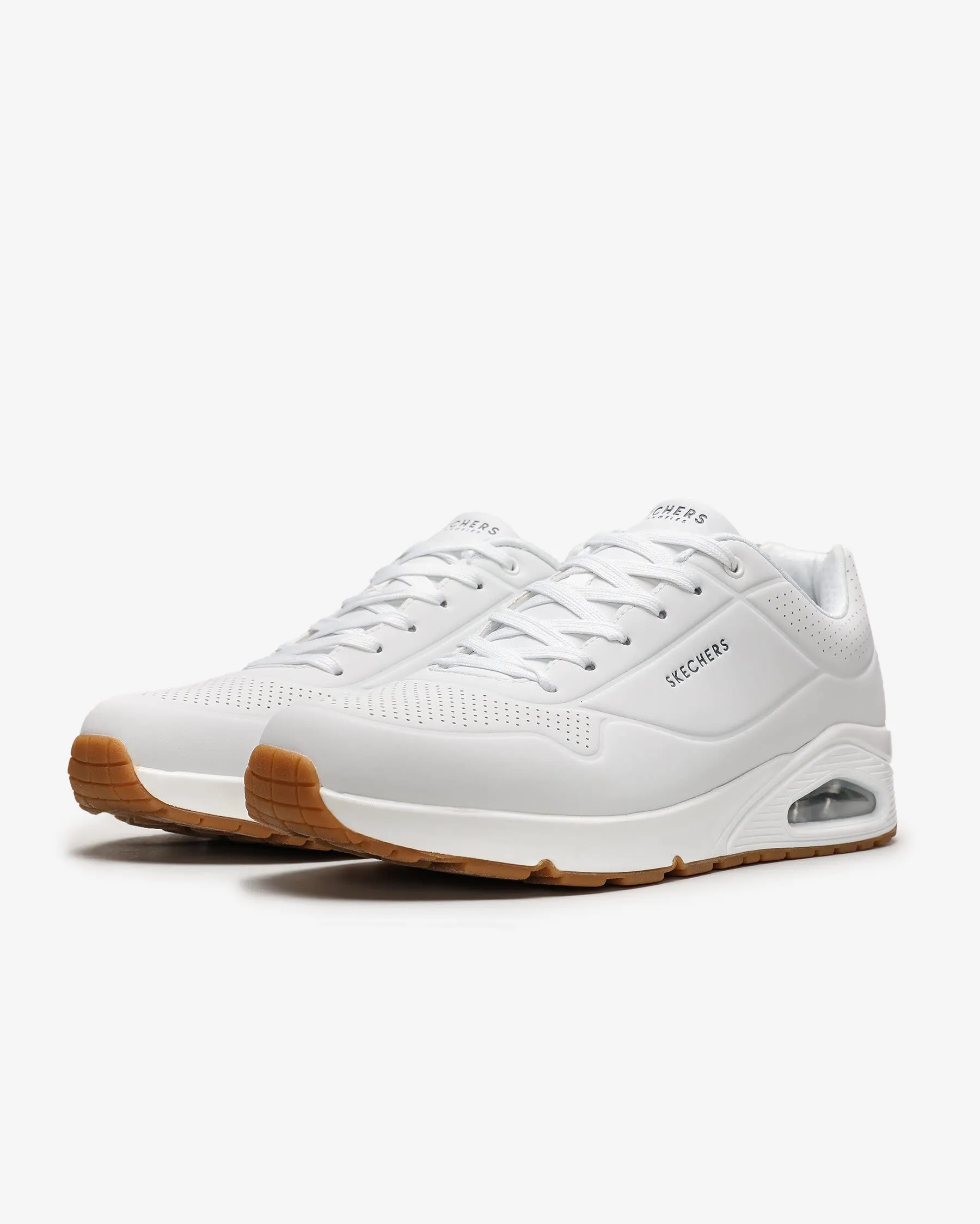 Skechers Uno Stand On Air Scarpe da ginnastica Uomo, White Durabuck Trim, 40 EU - immagine 6