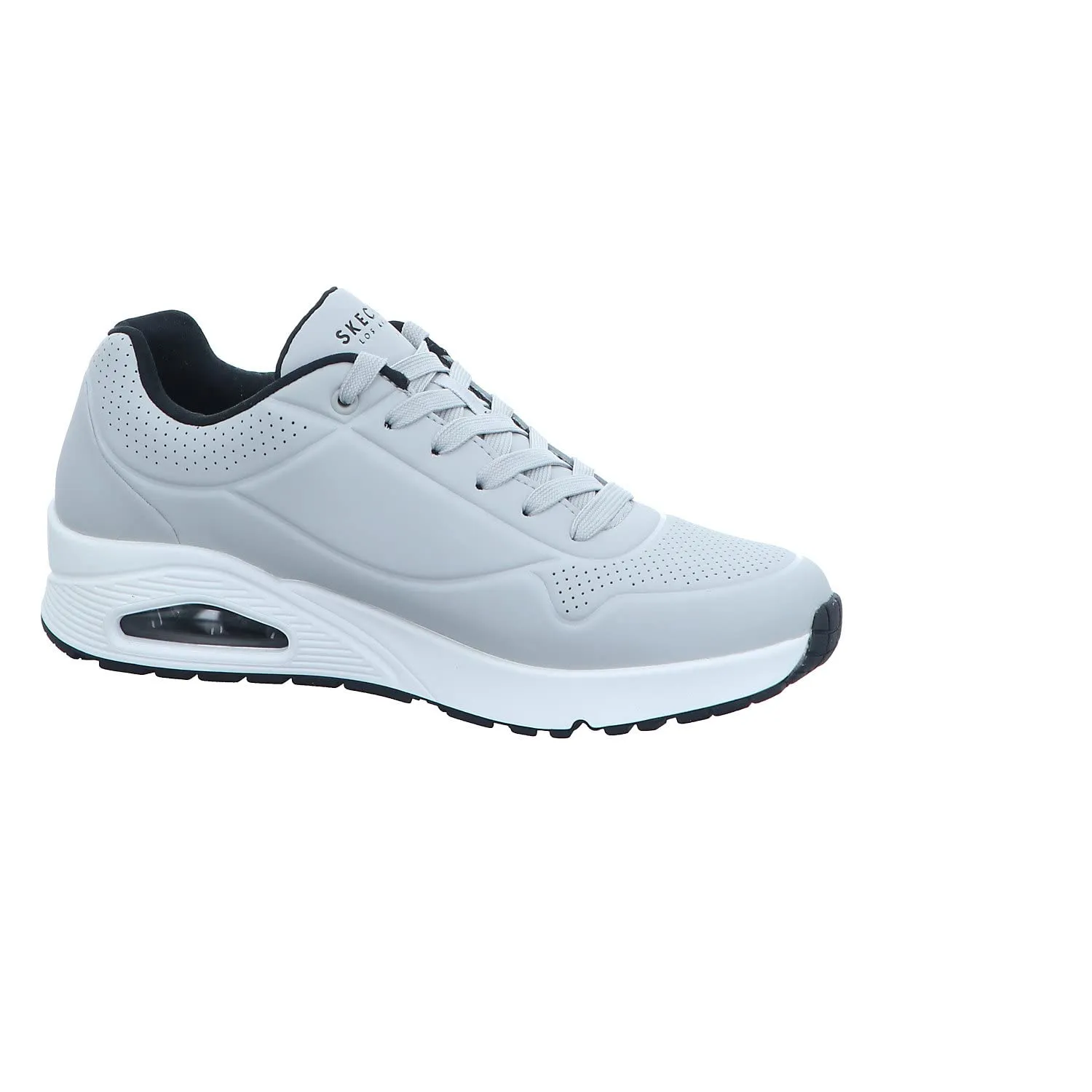 Skechers Uno Stand On Air, Scarpe da ginnastica Uomo, Light Gray Durabuck Black Trim, 42.5 EU - immagine 6