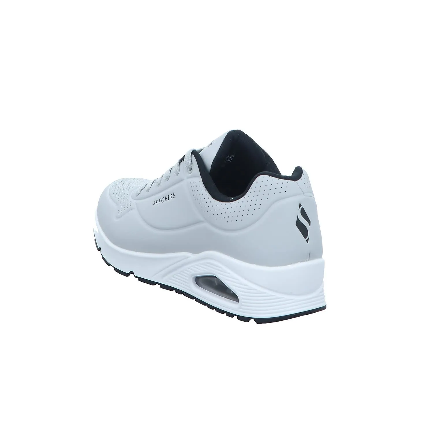 Skechers Uno Stand On Air Men's Sneakers, Light Gray Durabuck Black Trim, 43 EU - immagine 3