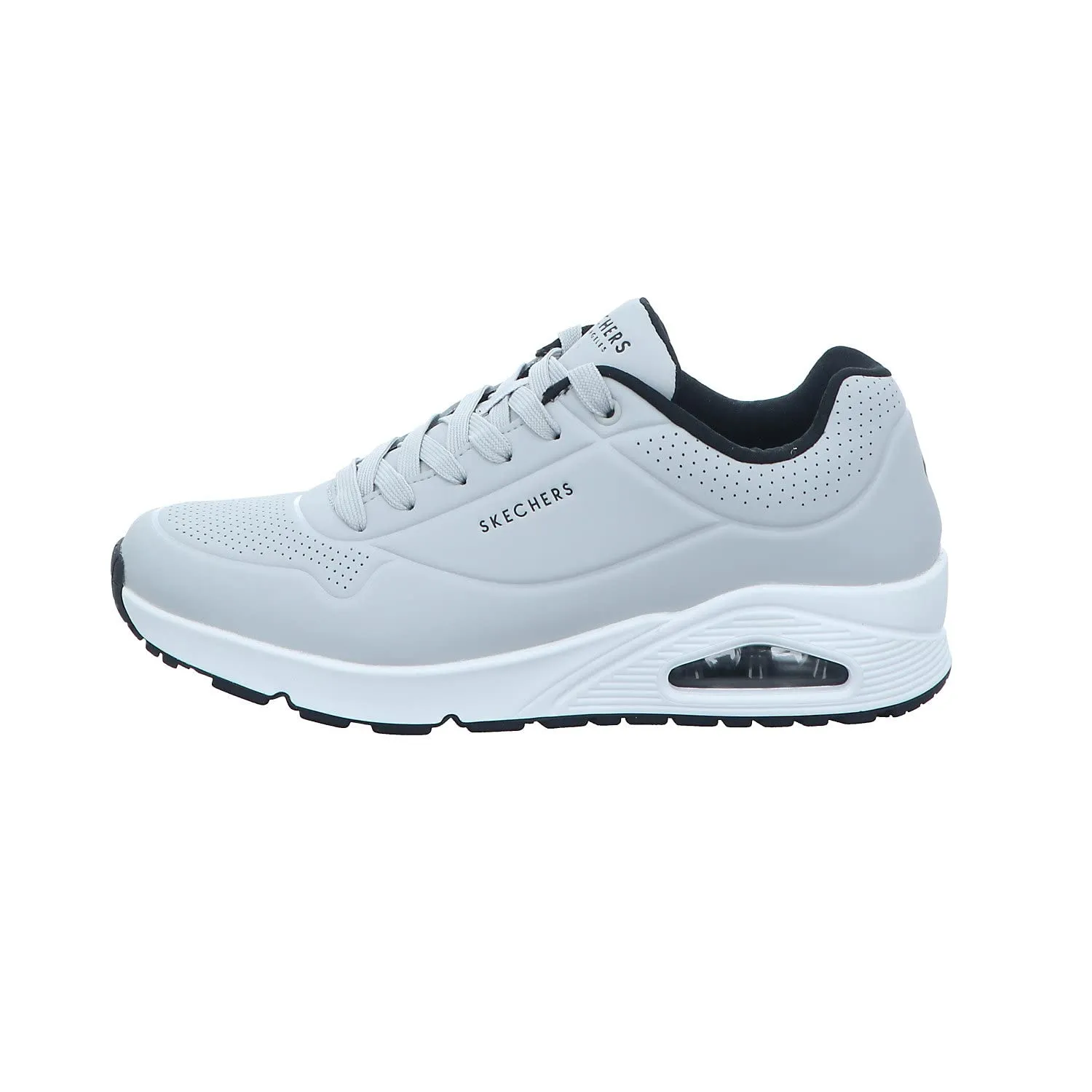 Skechers Uno Stand On Air Uomo Light Gray Durabuck Black Trim 52458 46 EU - immagine 2
