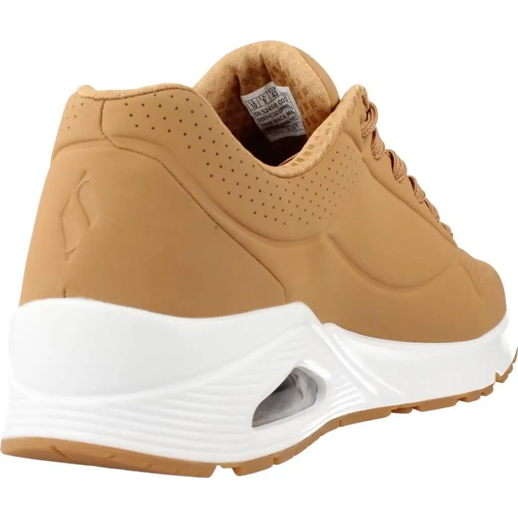 Skechers Uno Stand On Air Sneakers Uomo, Tan Durabuck Trim, 40 EU - immagine 4