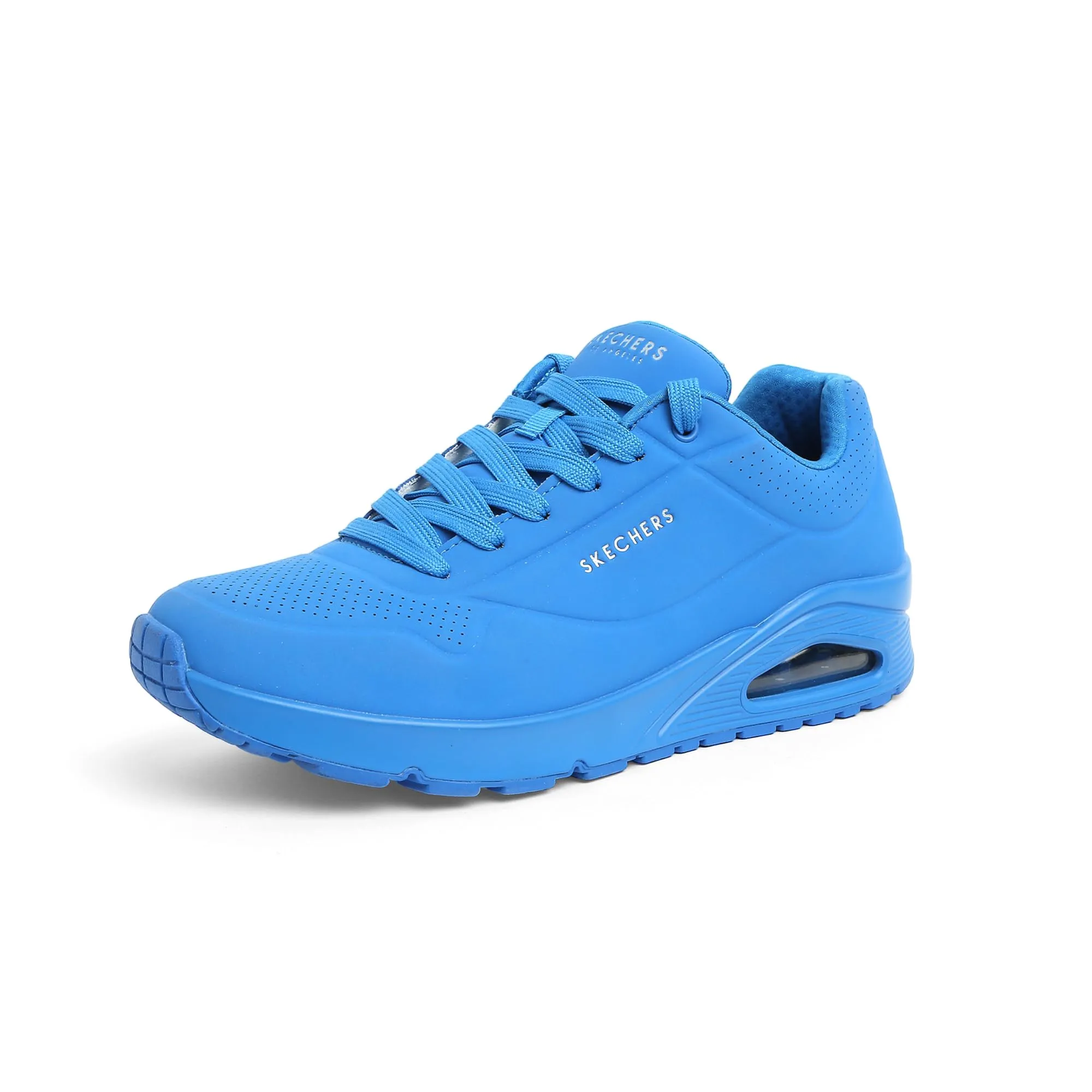 Skechers Uno Stand On Air Scarpe da ginnastica Uomo, Blue Durabuck Mesh, 47 EU - immagine 7