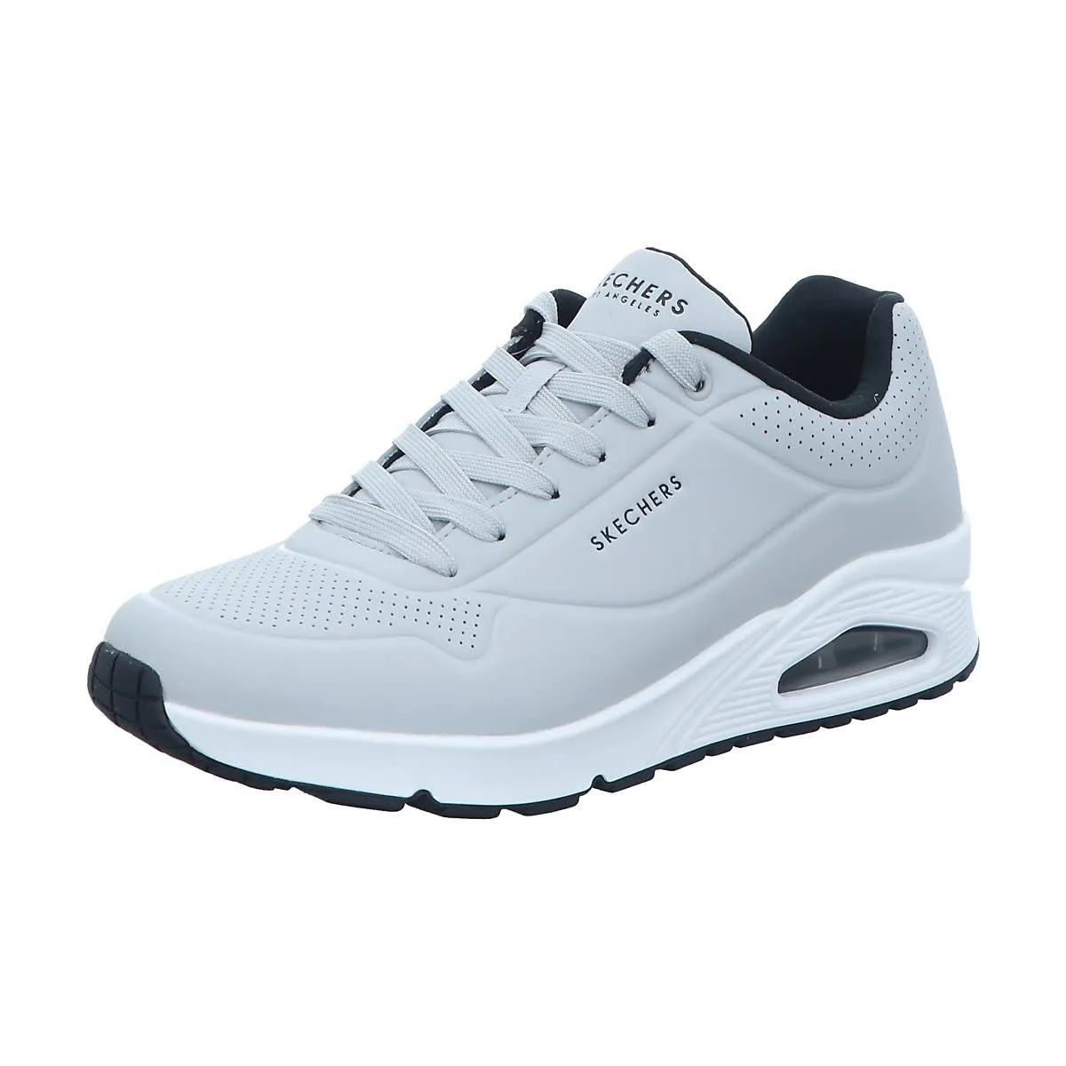 Skechers Uno Stand On Air, Light Gray Durabuck Black Trim, 40 EU - immagine 1
