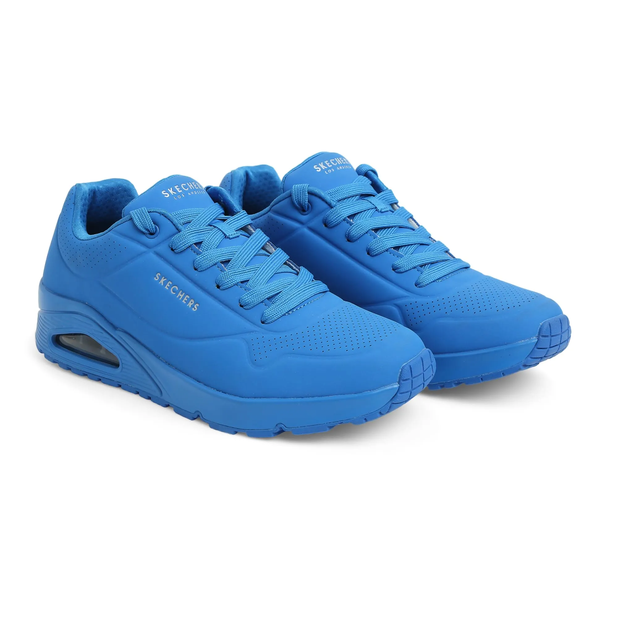 Skechers Uno Stand On Air Scarpe da ginnastica Uomo, Blue Durabuck Mesh, 43 EU - immagine 3