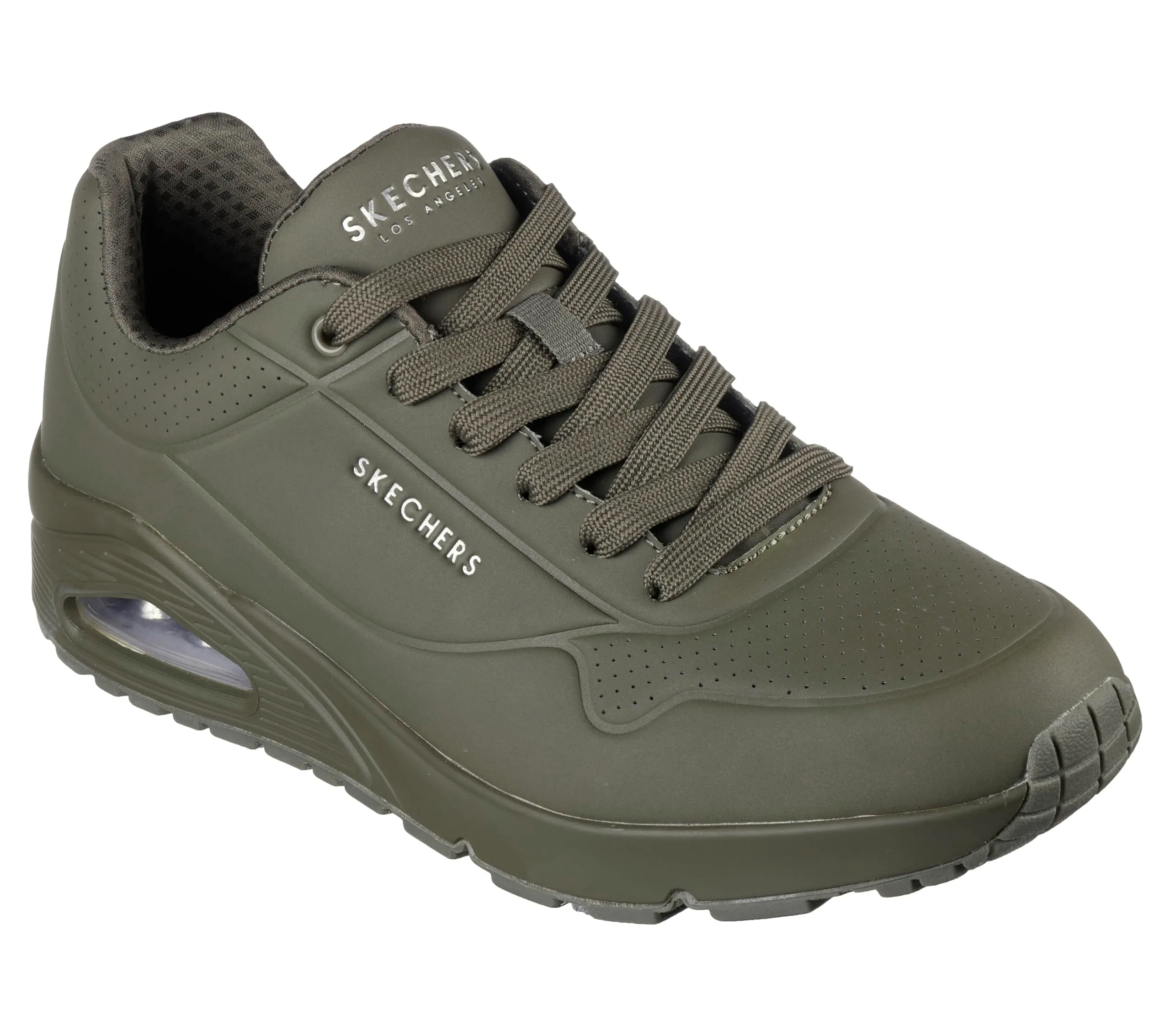Skechers Uno Stand On Air Scarpe da Ginnastica Uomo Olive Durabuck Mesh 41 EU - immagine 2